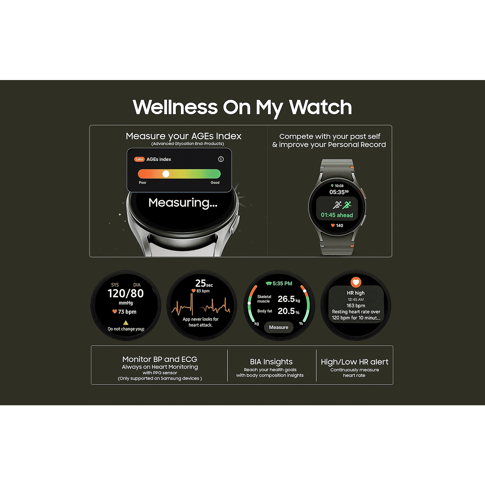 SAMSUNG Galaxy Watch7 Wi-Fi+Bluetooth Wear OS Smartwatch (37.3mm Super AMOLED Display, 3nm Processor, Dual-Frequency GPS, Silver Strap)_13