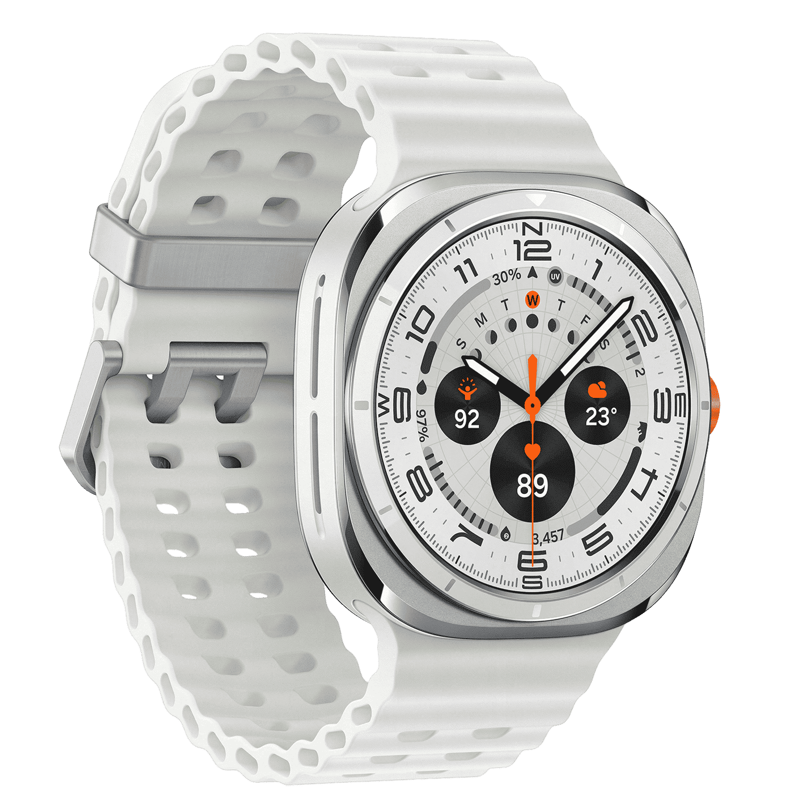 SAMSUNG Galaxy Watch Ultra Wi-Fi+4G SIM Wear OS Smartwatch (37.3mm Super AMOLED Display, 3nm Processor, Dual-Frequency GPS, White Strap)_4