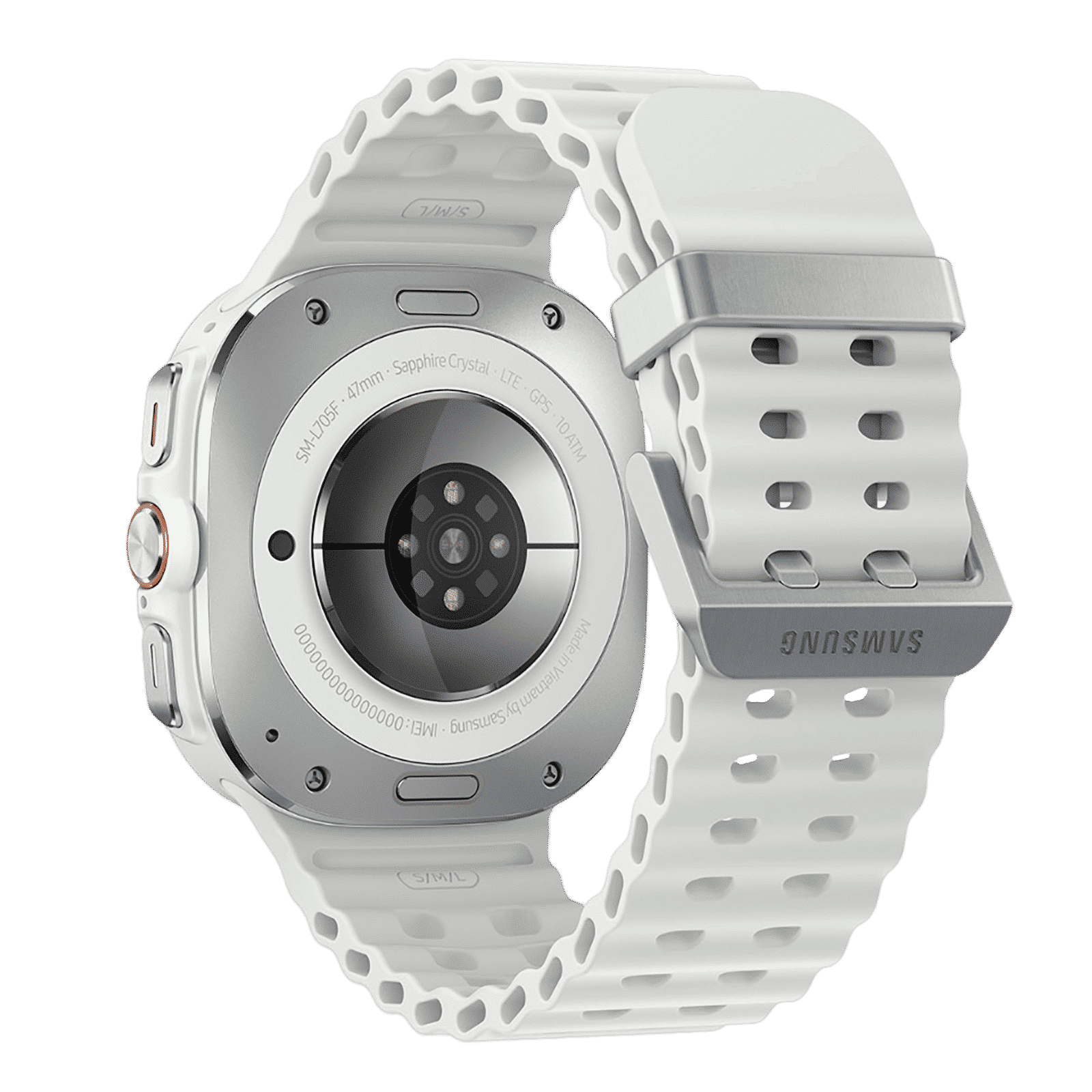 SAMSUNG Galaxy Watch Ultra Wi-Fi+4G SIM Wear OS Smartwatch (37.3mm Super AMOLED Display, 3nm Processor, Dual-Frequency GPS, White Strap)_5