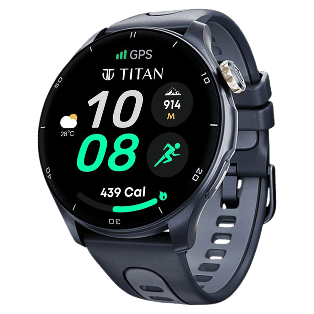 TITAN Celestor Smartwatch with Bluetooth Calling (36mm AMOLED Display, 3ATM Water Resistant, Blue Strap)_3