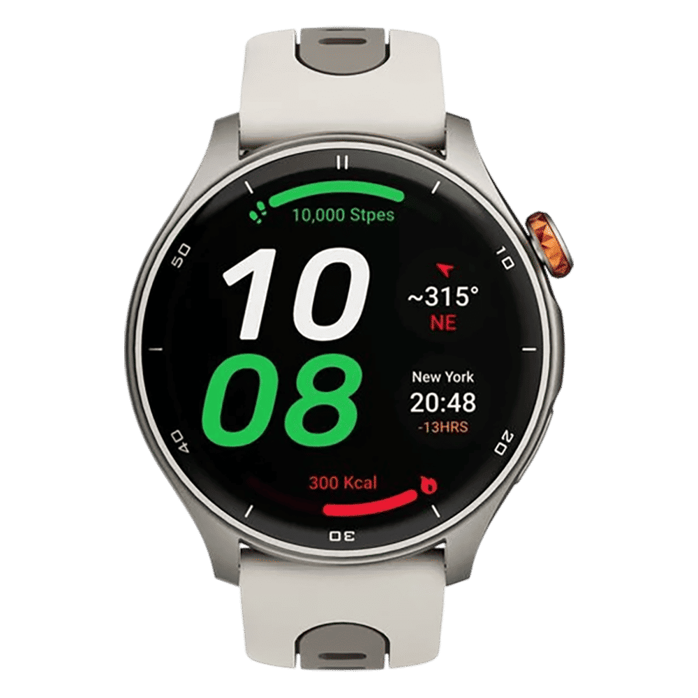 TITAN Celestor Smartwatch with Bluetooth Calling (36mm AMOLED Display, Beige Strap)_1