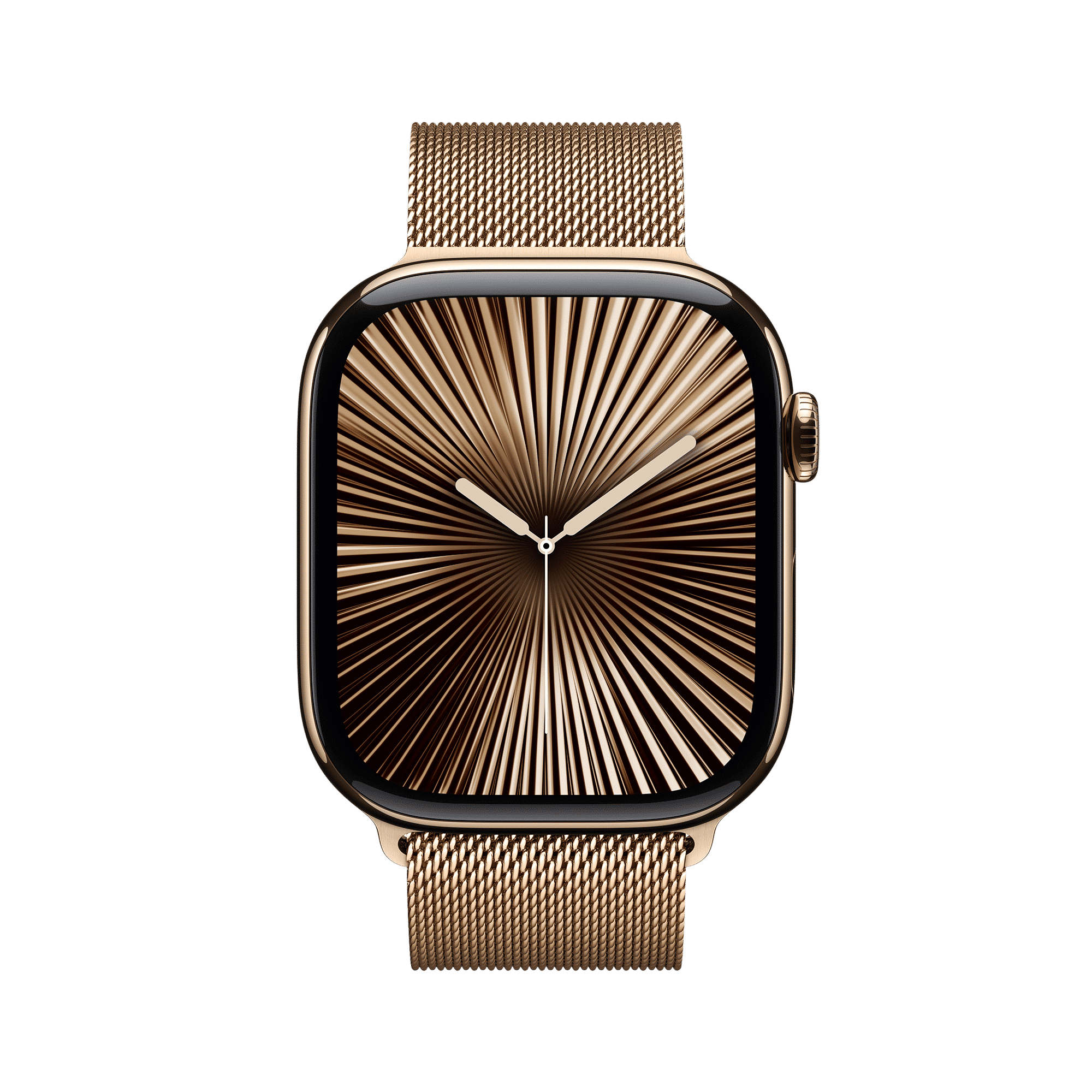 Apple Watch Series 10 GPS+Cellular with Milanese Loop - M/L (46mm Retina LTPO3 OLED Display, Gold Titanium Case)_2