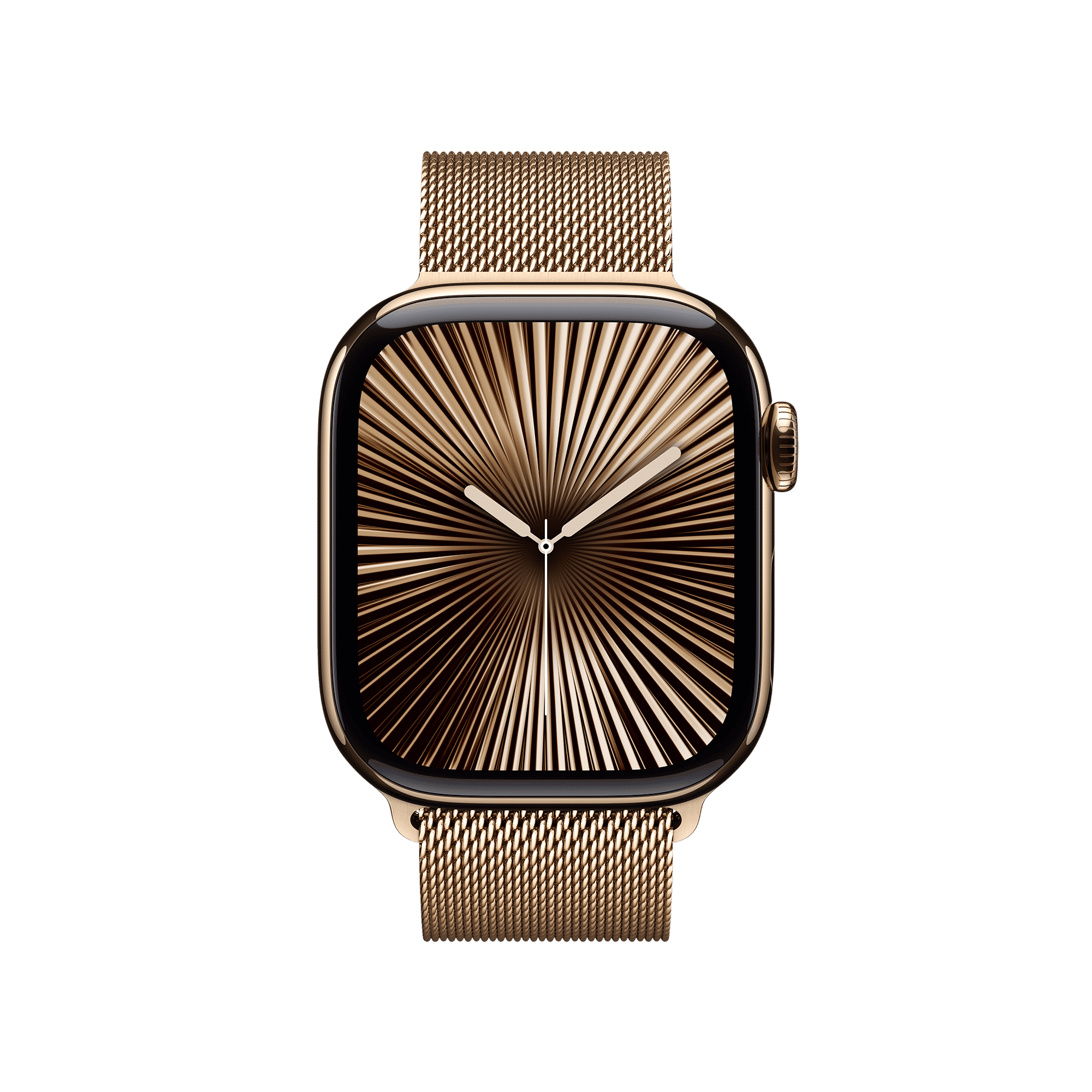 Apple Watch Series 10 GPS+Cellular with Milanese Loop (42mm Retina LTPO3 OLED Display, Gold Titanium Case)_2