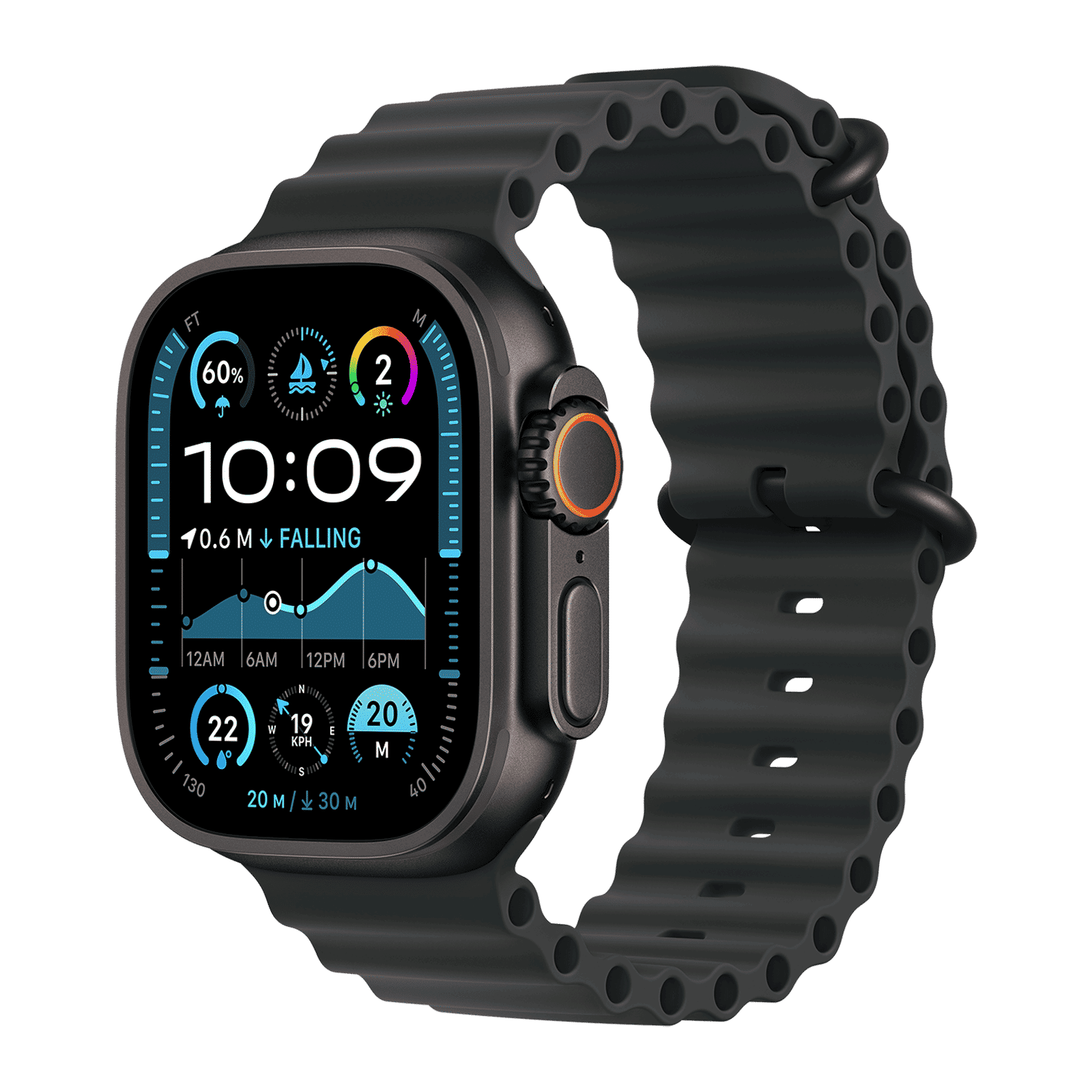 Apple Watch Ultra 2 GPS+LTE with Ocean Band (49mm Retina LTPO2 OLED Display, Black Titanium Case)_1