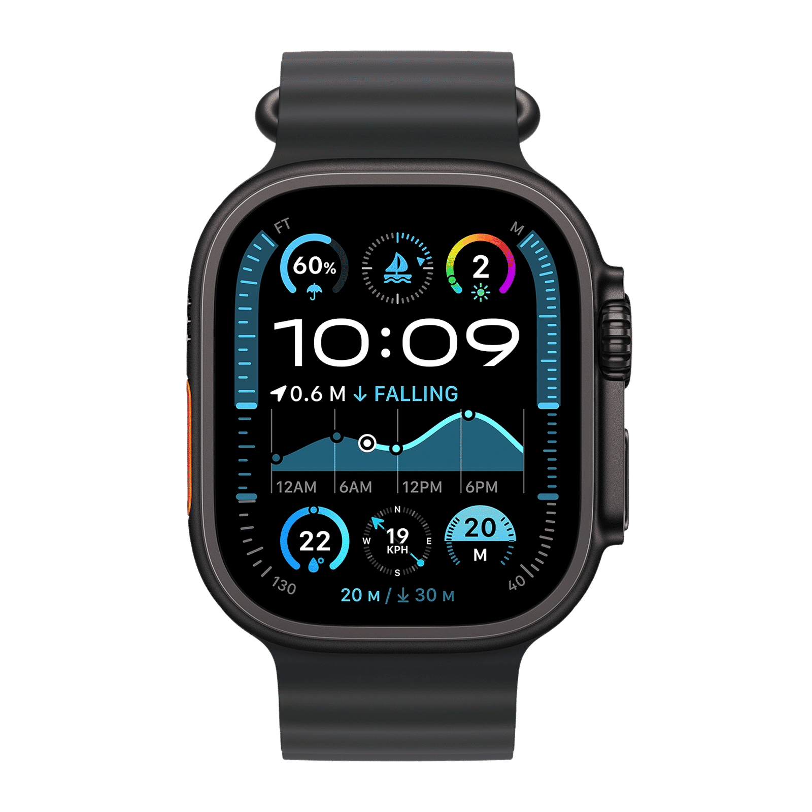 Apple Watch Ultra 2 GPS+LTE with Ocean Band (49mm Retina LTPO2 OLED Display, Black Titanium Case)_2