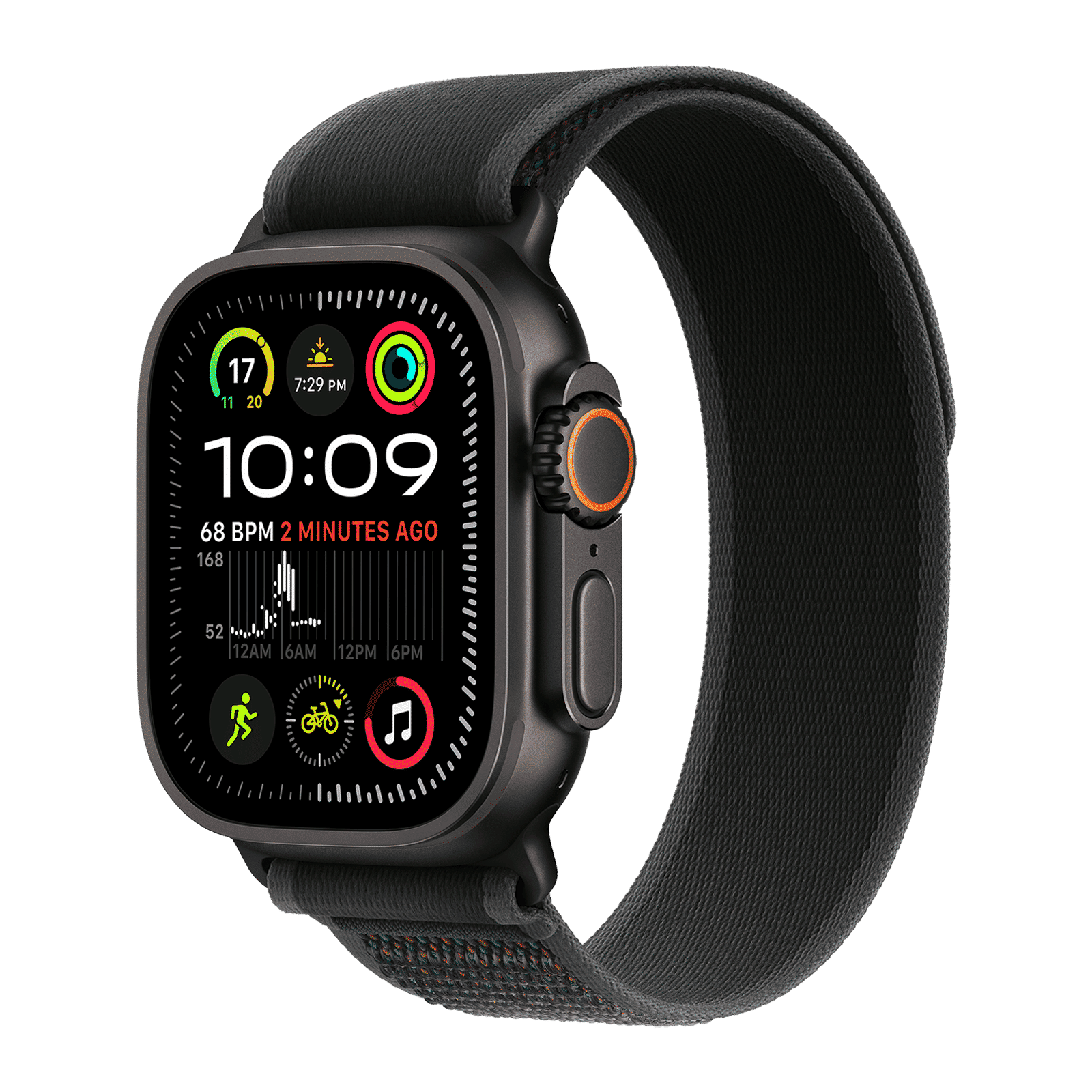 Apple Watch Ultra 2 GPS+Cellular with Trail Loop - M/L (49mm Retina LTPO2 OLED Display, Black Titanium Case)_1