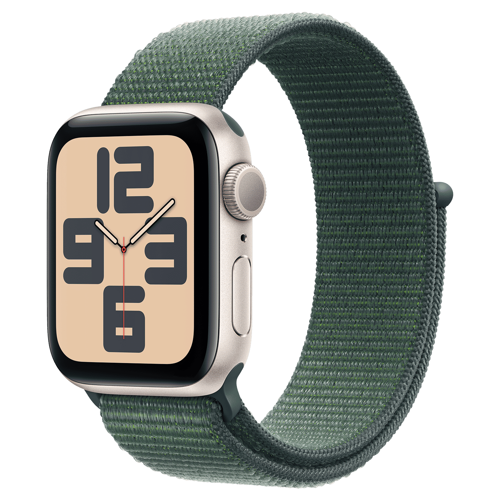 Apple Watch SE GPS with Lake Green Sport Loop (40mm Retina LTPO OLED Display, Starlight Aluminium Case)_1