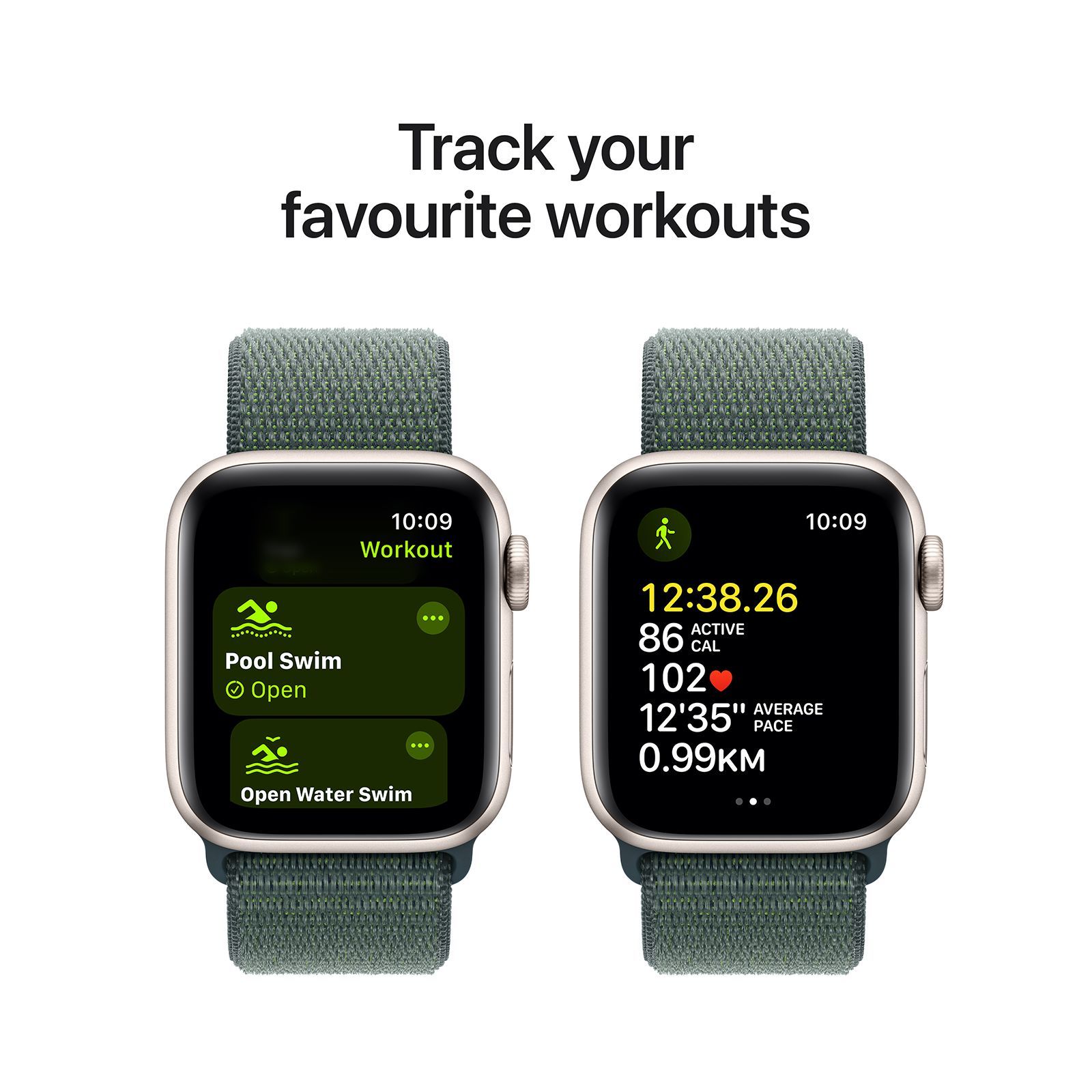 Apple Watch SE GPS with Lake Green Sport Loop (40mm Retina LTPO OLED Display, Starlight Aluminium Case)_6