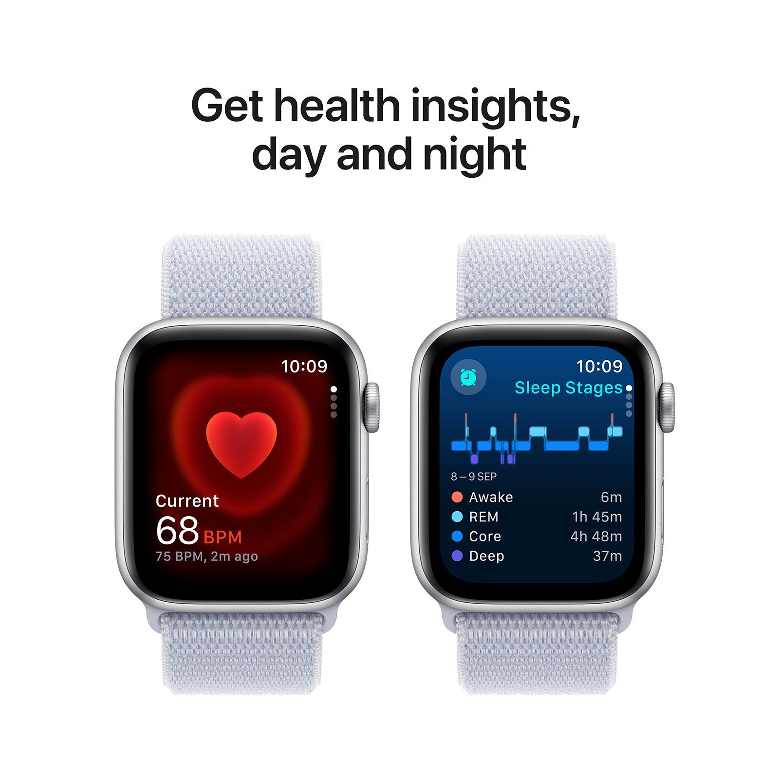 Apple Watch SE GPS with Starlight Sport Band - M/L (44mm Retina LTPO OLED Display, Starlight Aluminium Case)_5
