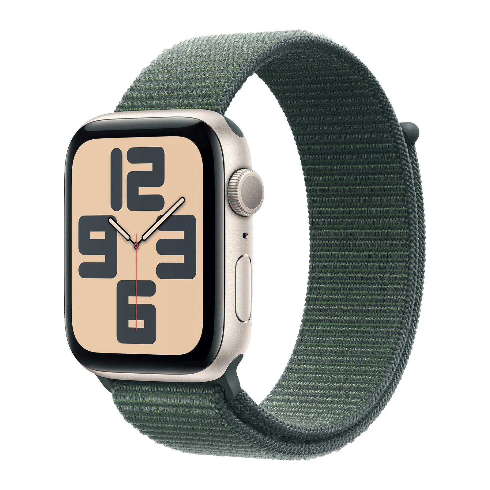 Apple Watch SE GPS with Lake Green Sport Loop (44mm Retina LTPO OLED Display, Starlight Aluminium Case)_1