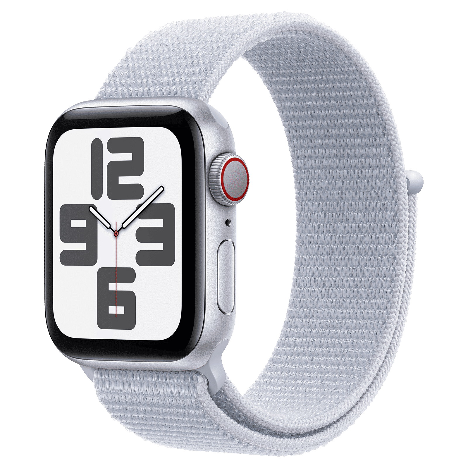 Apple Watch SE GPS+LTE with Blue Cloud Sport Loop (40mm Retina LTPO OLED Display, Silver Aluminium Case)_1