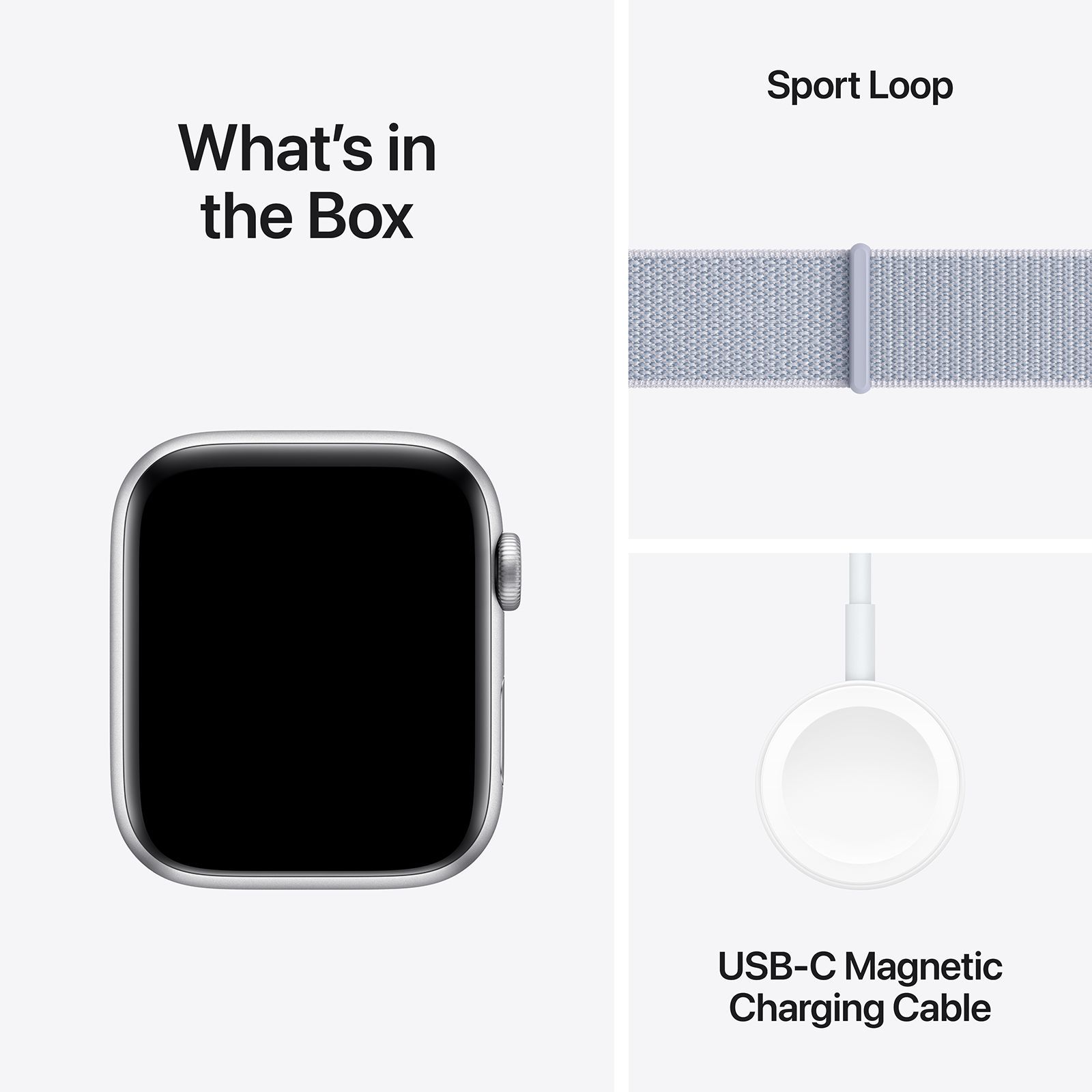 Apple Watch SE GPS+LTE with Blue Cloud Sport Loop (44mm Retina LTPO OLED Display, Silver Aluminium Case)_7