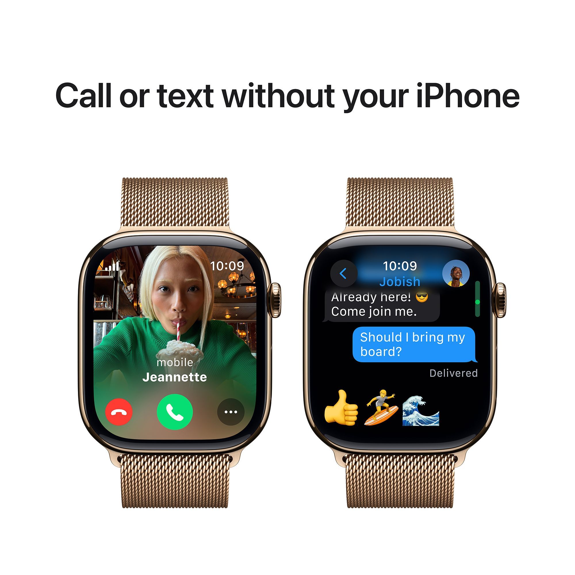 Apple Watch Series 10 GPS+LTE with Milanese Loop - S/M (46mm Retina LTPO3 OLED Display, Gold Titanium Case) Apple Watch Series 10 GPS+LTE with Milanese Loop - S/M (46mm Retina LTPO3 OLED Display, Gold Titanium Case)_7