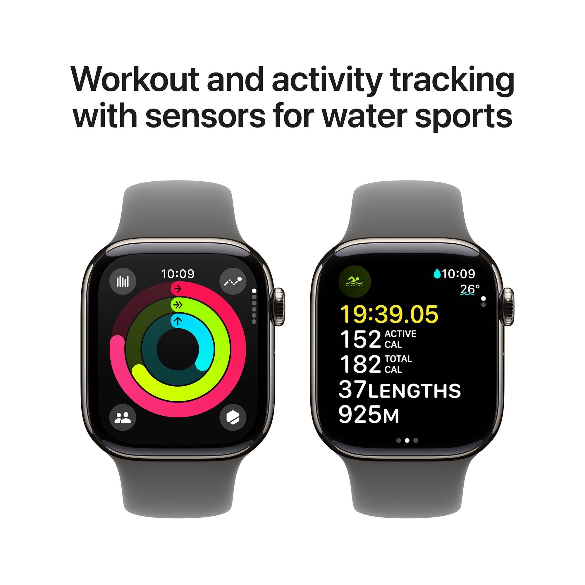 Apple Watch Series 10 GPS+LTE with Sport Band - M/L (42mm Retina LTPO3 OLED Display, Natural Titanium Case)_4