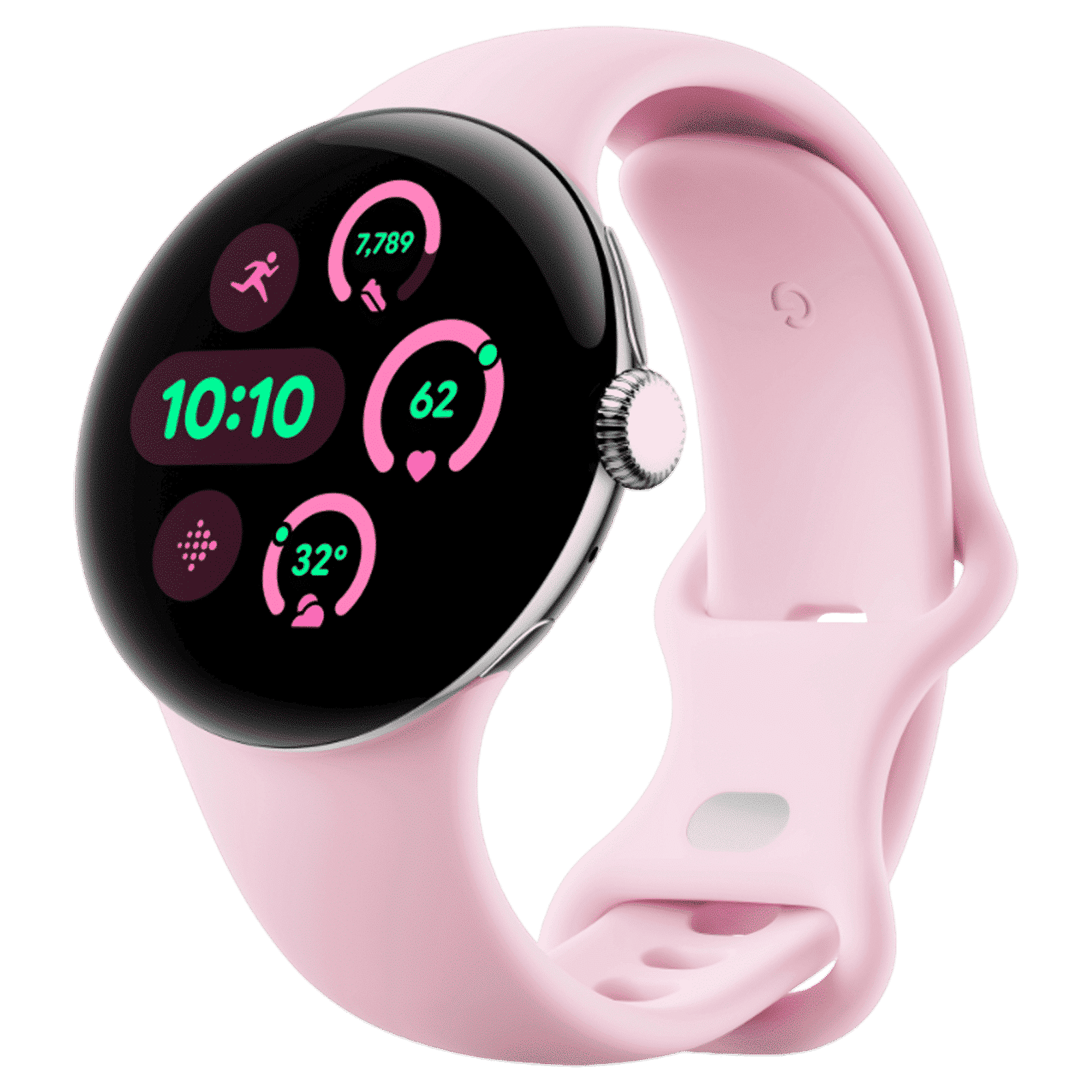 Google Pixel Watch 3 Wi-Fi+Bluetooth Wear OS 5.0 Smartwatch (41mm AMOLED Display, Snapdragon W5 Gen 1 Cortex-M33 co-processor, Fall Detection, Rose Quartz Active Band)_3