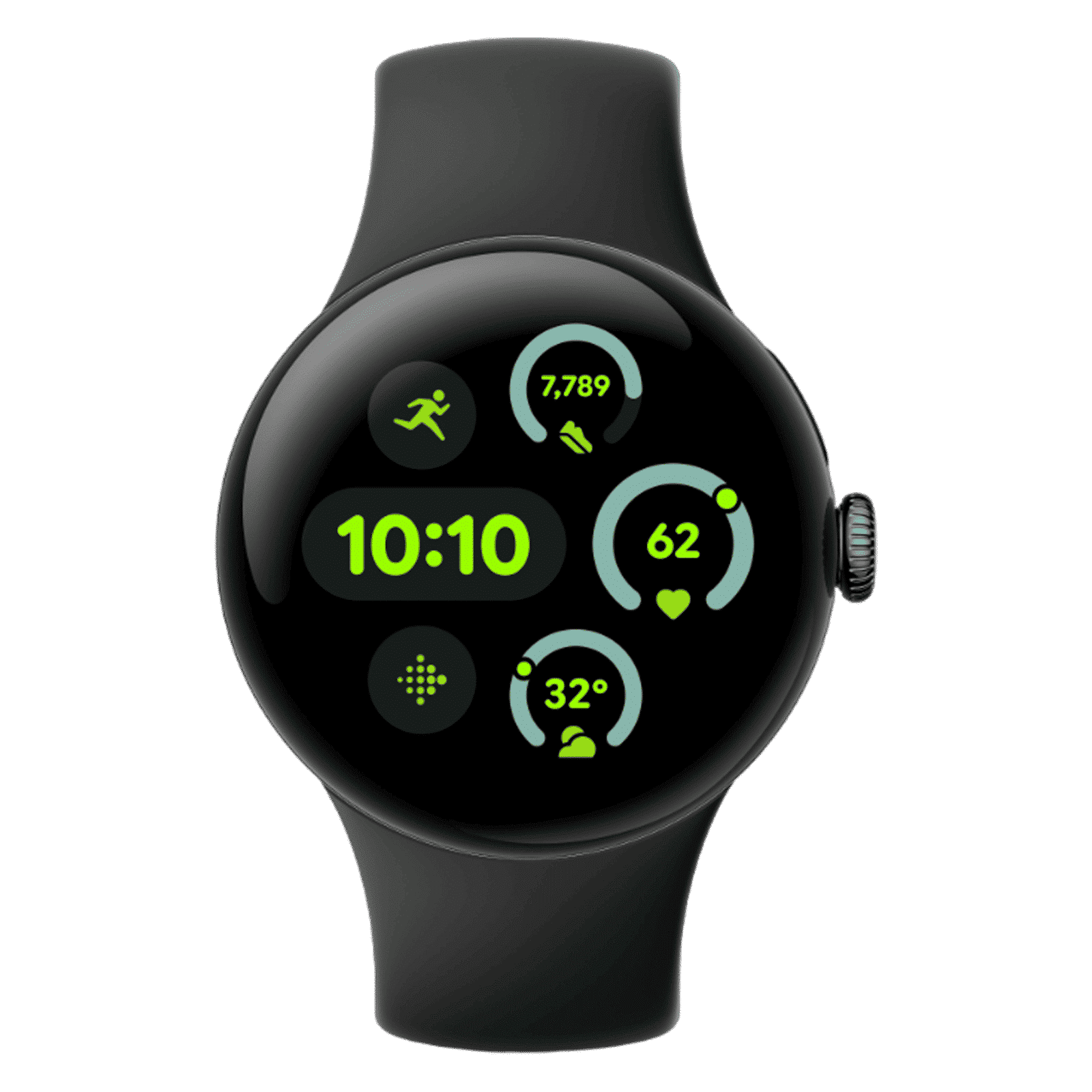 Google Pixel Watch 3 Wi-Fi+Bluetooth Wear OS 5.0 Smartwatch (45mm AMOLED Display, Snapdragon W5 Gen 1 Cortex-M33 co-processor, Fall Detection, Obsidian Active Band)_1