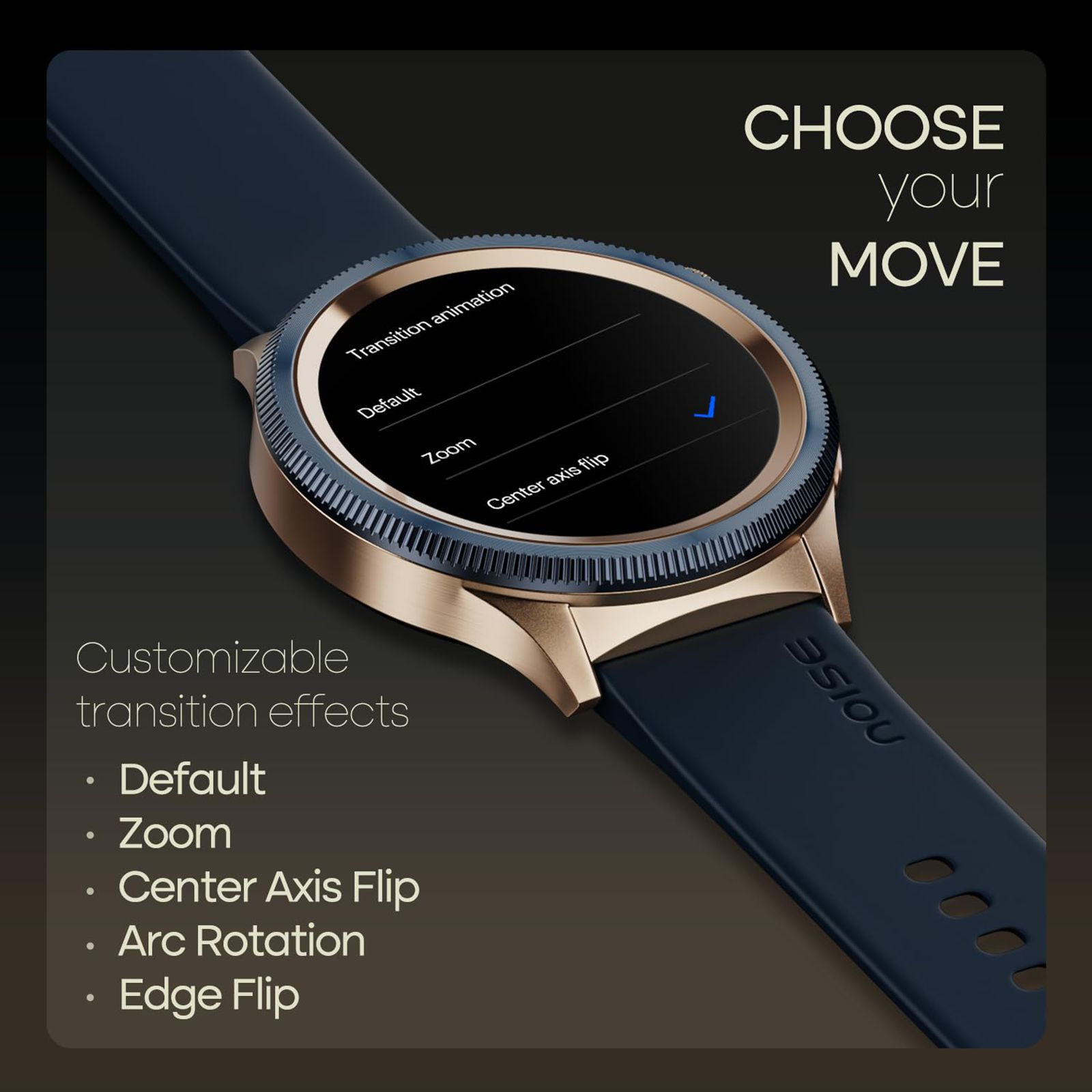 noise NoiseFit Halo 2 Smartwatch with Bluetooth Calling (36.3mm AMOLED Display, IP67 Water Resistant, Gold Blue Strap)_8