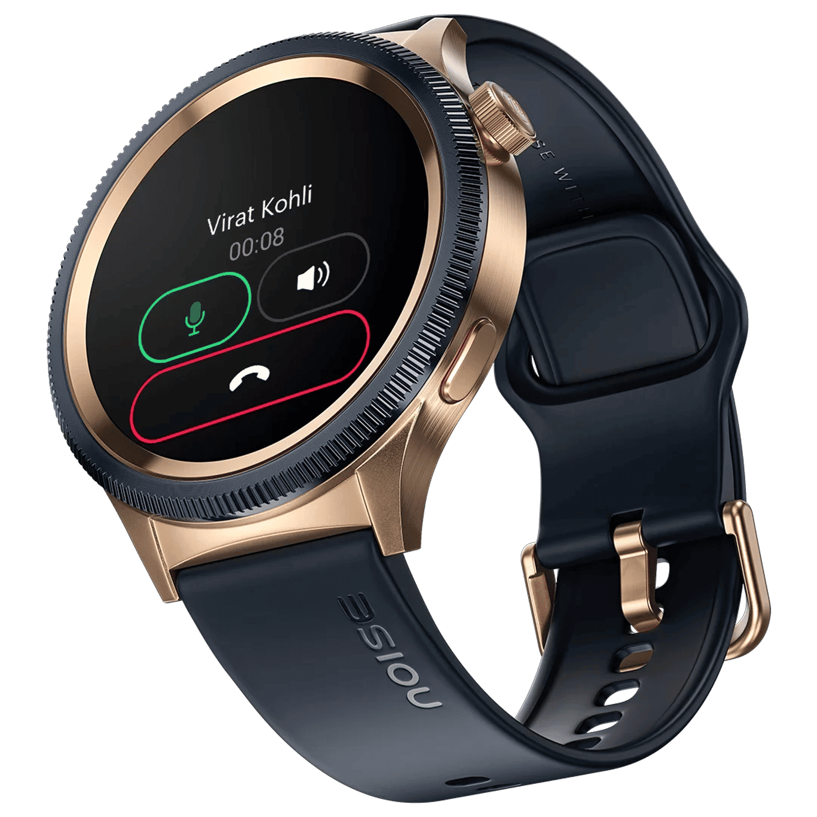 noise NoiseFit Halo 2 Smartwatch with Bluetooth Calling (36.3mm AMOLED Display, IP67 Water Resistant, Gold Blue Strap)_6