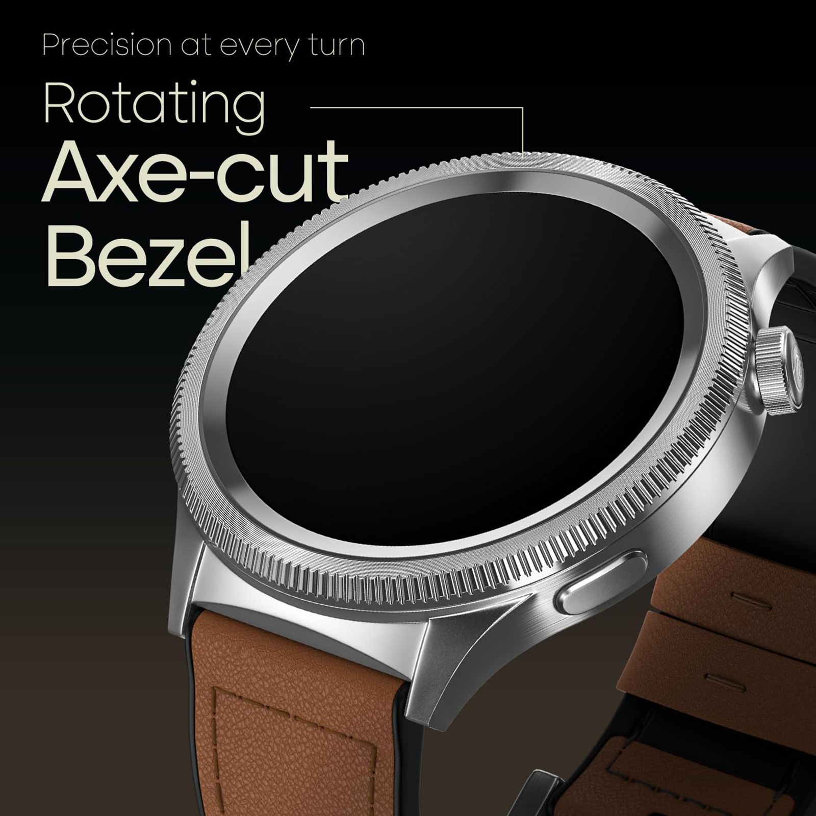 noise NoiseFit Halo 2 Smartwatch with Bluetooth Calling (36.3mm AMOLED Display, IP67 Water Resistant, Vintage Brown Strap)_7