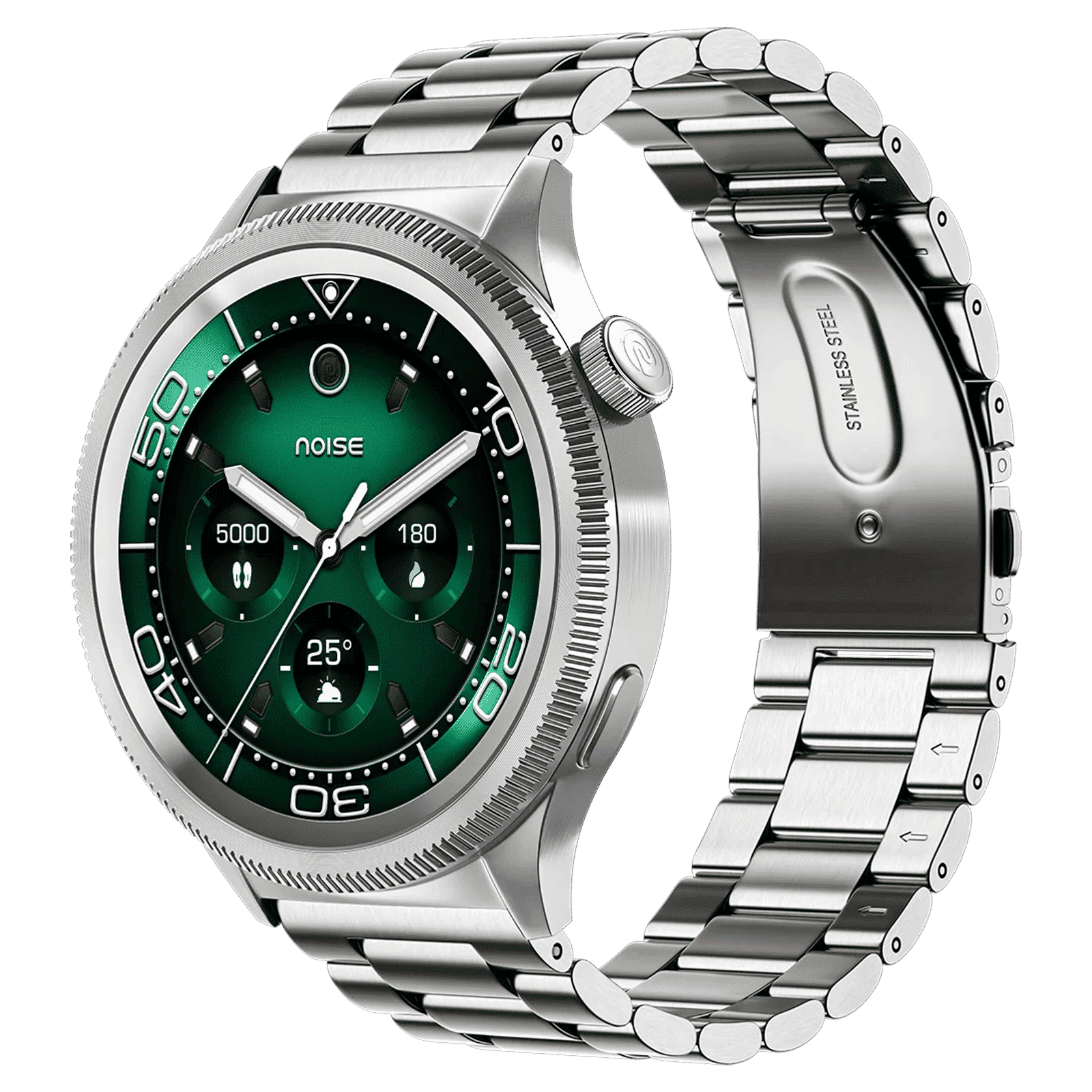 noise NoiseFit Halo 2 Smartwatch with Bluetooth Calling (36.3mm AMOLED Display, IP67 Water Resistant, Elite Silver Strap)_3