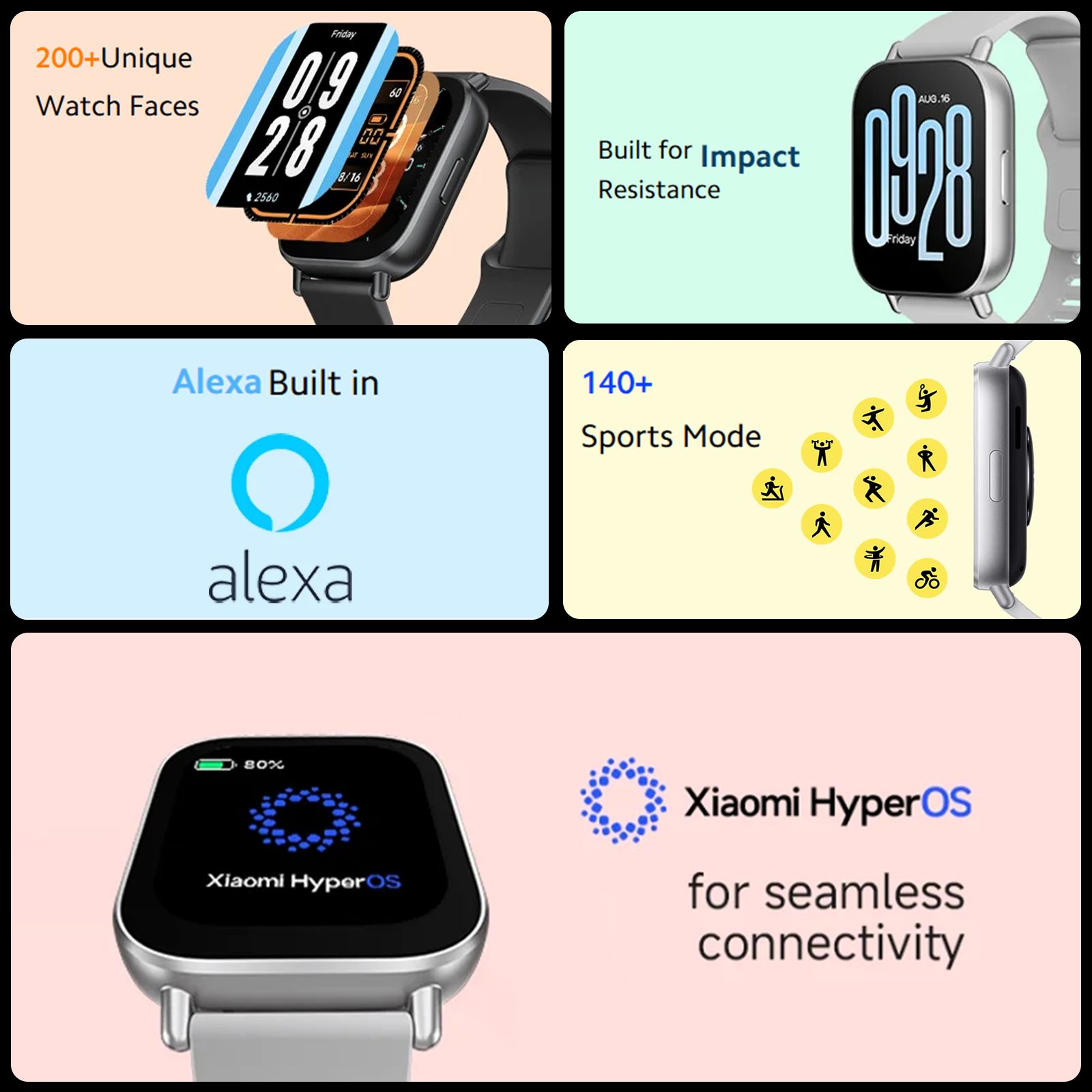 Redmi Watch 5 Active Smartwatch with Bluetooth Calling (50.8mm LCD Display, IPX8 Water Resistant, Midnight Black Strap)_10