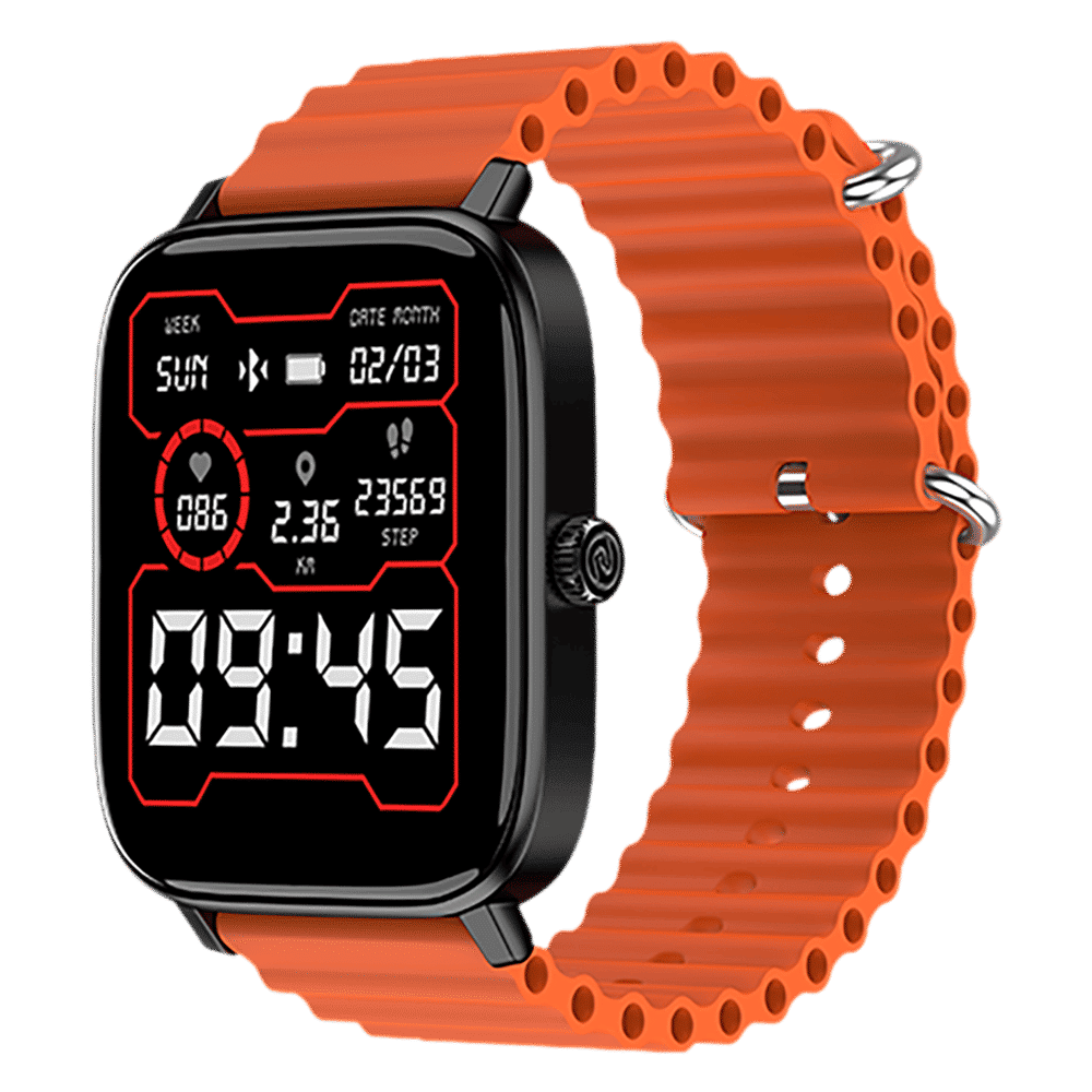 noise Ripple Silicon Strap for noise ColorFit, Mettalix, Noisefit, Force Plus & Endeavour (22mm) (Sweat Resistant, Orange) noise Ripple Silicon Strap for noise ColorFit, Mettalix, Noisefit, Force Plus & Endeavour (22mm) (Sweat Resistant, Orange)_1