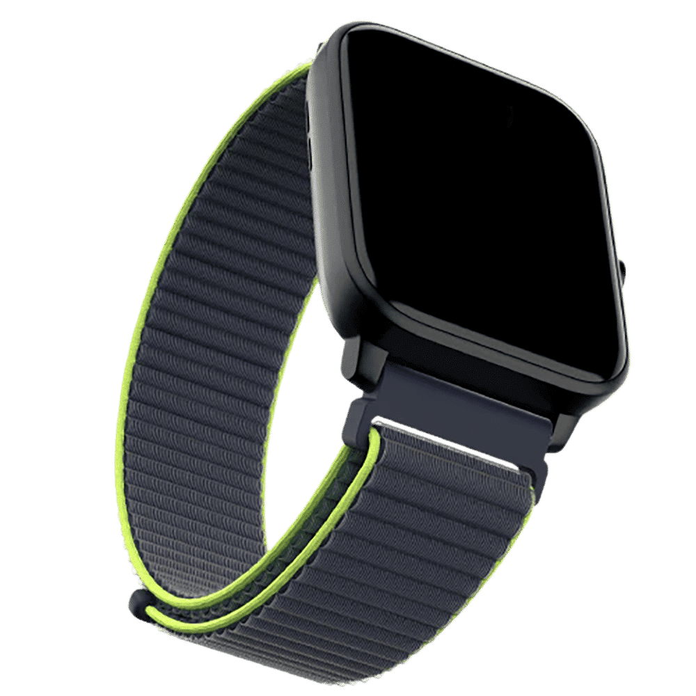 noise Classic Woven Nylon Strap for noise ColorFit, Mettalix, Noisefit, Force Plus & Endeavour (22mm) (Swappable Design, Blue Lime) noise Classic Woven Nylon Strap for noise ColorFit, Mettalix, Noisefit, Force Plus & Endeavour (22mm) (Swappable Design, Blue Lime)_1