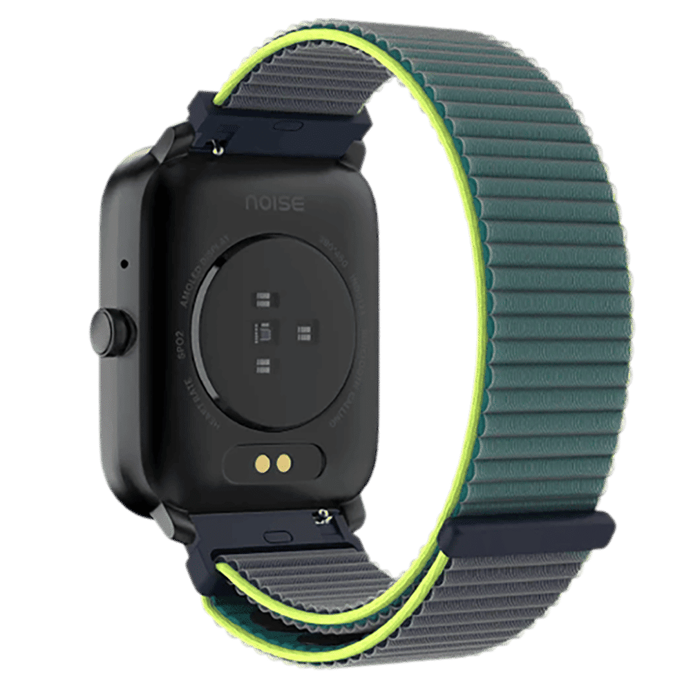 noise Classic Woven Nylon Strap for noise ColorFit, Mettalix, Noisefit, Force Plus & Endeavour (22mm) (Swappable Design, Blue Lime) noise Classic Woven Nylon Strap for noise ColorFit, Mettalix, Noisefit, Force Plus & Endeavour (22mm) (Swappable Design, Blue Lime)_3