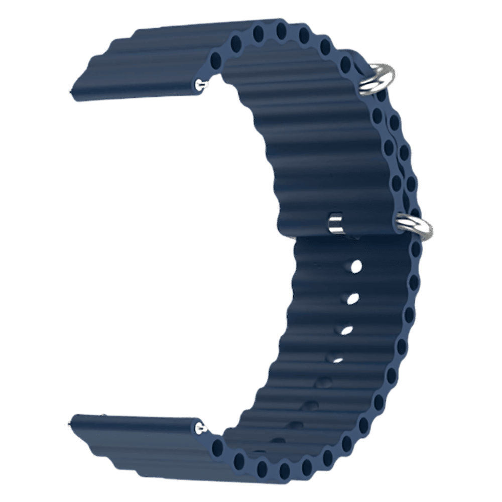 noise Ripple Silicon Strap for noise ColorFit, Mettalix, Noisefit, Force Plus & Endeavour (22mm) (Sweat Resistant, Dark Blue) noise Ripple Silicon Strap for noise ColorFit, Mettalix, Noisefit, Force Plus & Endeavour (22mm) (Sweat Resistant, Dark Blue)_4