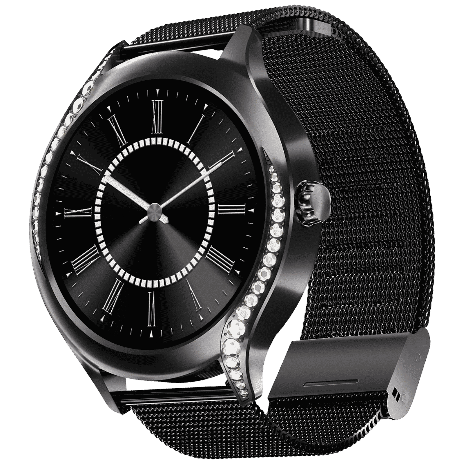 boAt Enigma Gem Smartwatch with Bluetooth Calling (30.2mm AMOLED Display, IP67 Water Resistant, Metallic Black Strap)_1