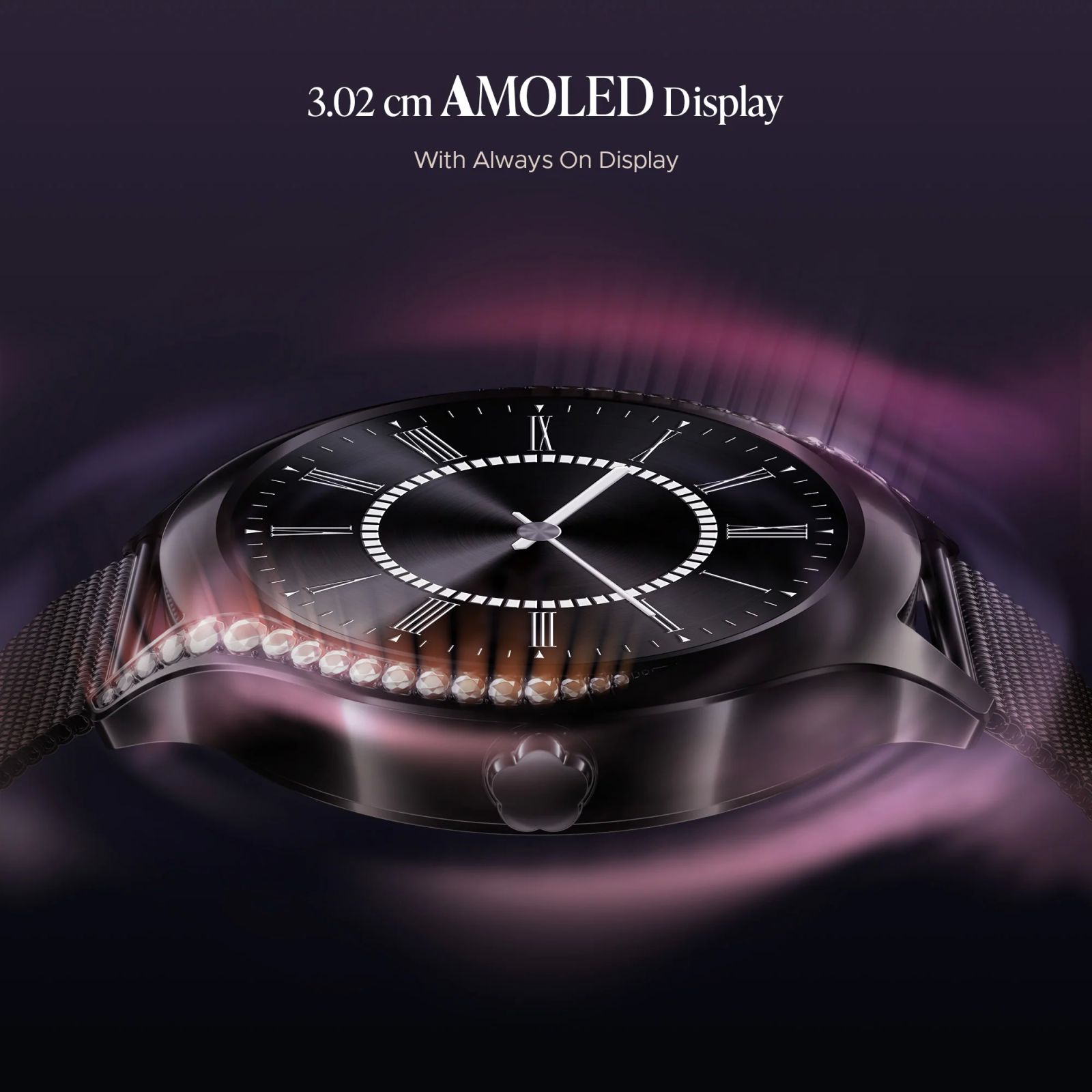 boAt Enigma Gem Smartwatch with Bluetooth Calling (30.2mm AMOLED Display, IP67 Water Resistant, Metallic Black Strap)_4