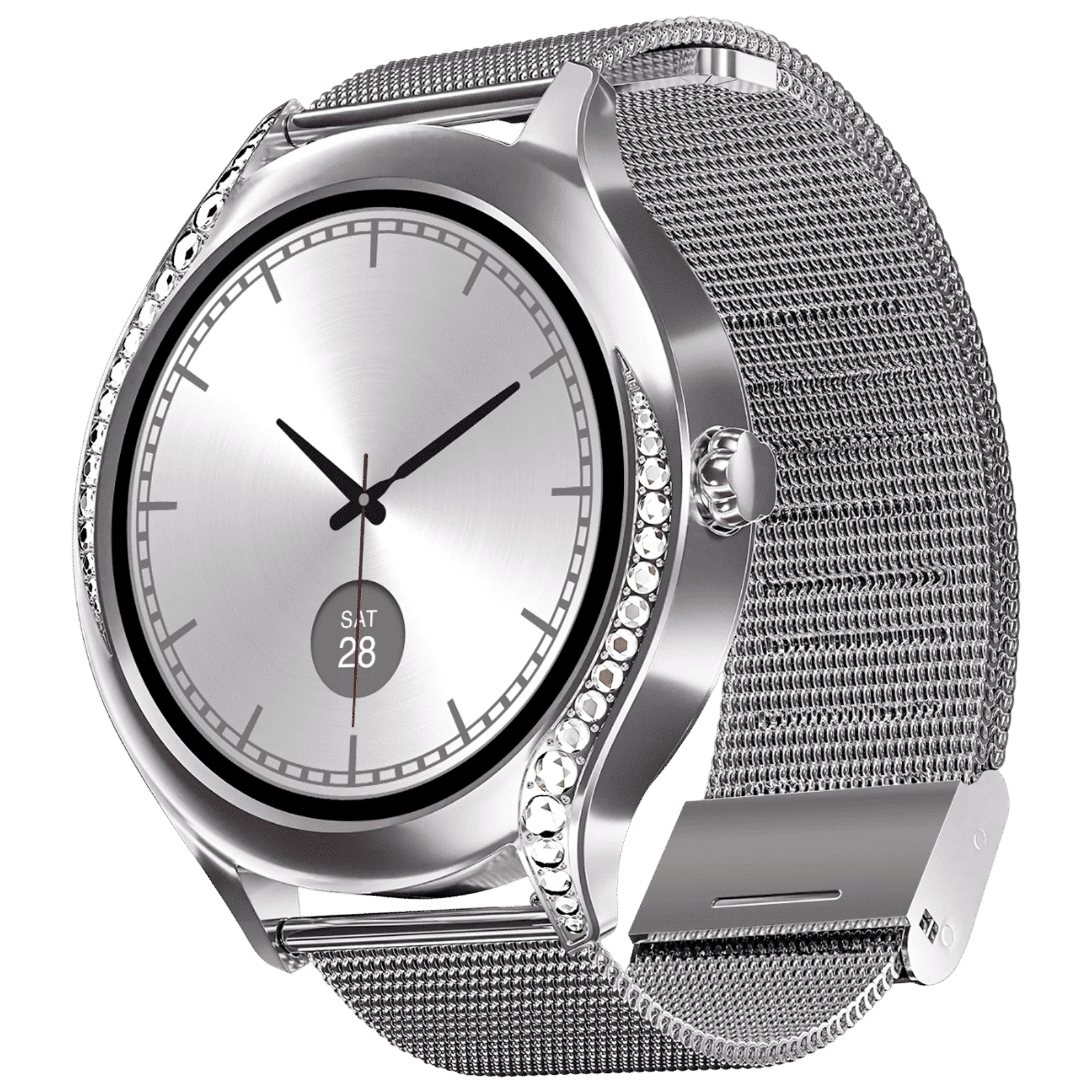 boAt Enigma Gem Smartwatch with Bluetooth Calling (30.2mm AMOLED Display, IP67 Water Resistant, Metallic Silver Strap) boAt Enigma Gem Smartwatch with Bluetooth Calling (30.2mm AMOLED Display, IP67 Water Resistant, Metallic Silver Strap)_1