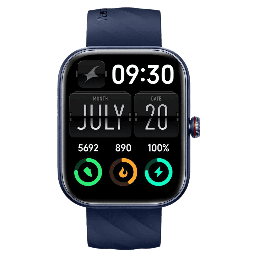 fastrack Kruz Plus Smartwatch with Functional Crown (48.5mm Super HD Display, Blue Strap)_1