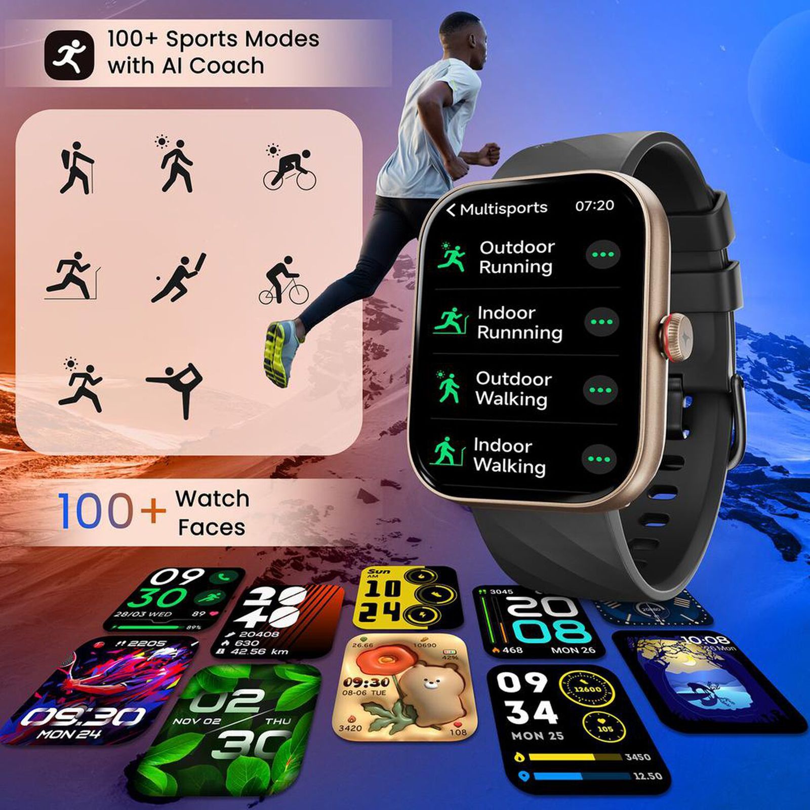 fastrack Kruz Plus Smartwatch with Functional Crown (48.5mm Super HD Display, Blue Strap)_10