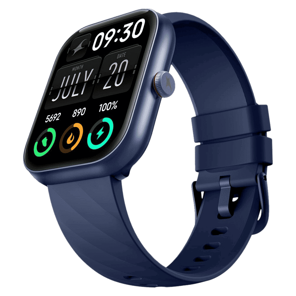 fastrack Kruz Plus Smartwatch with Functional Crown (48.5mm Super HD Display, Blue Strap)_2