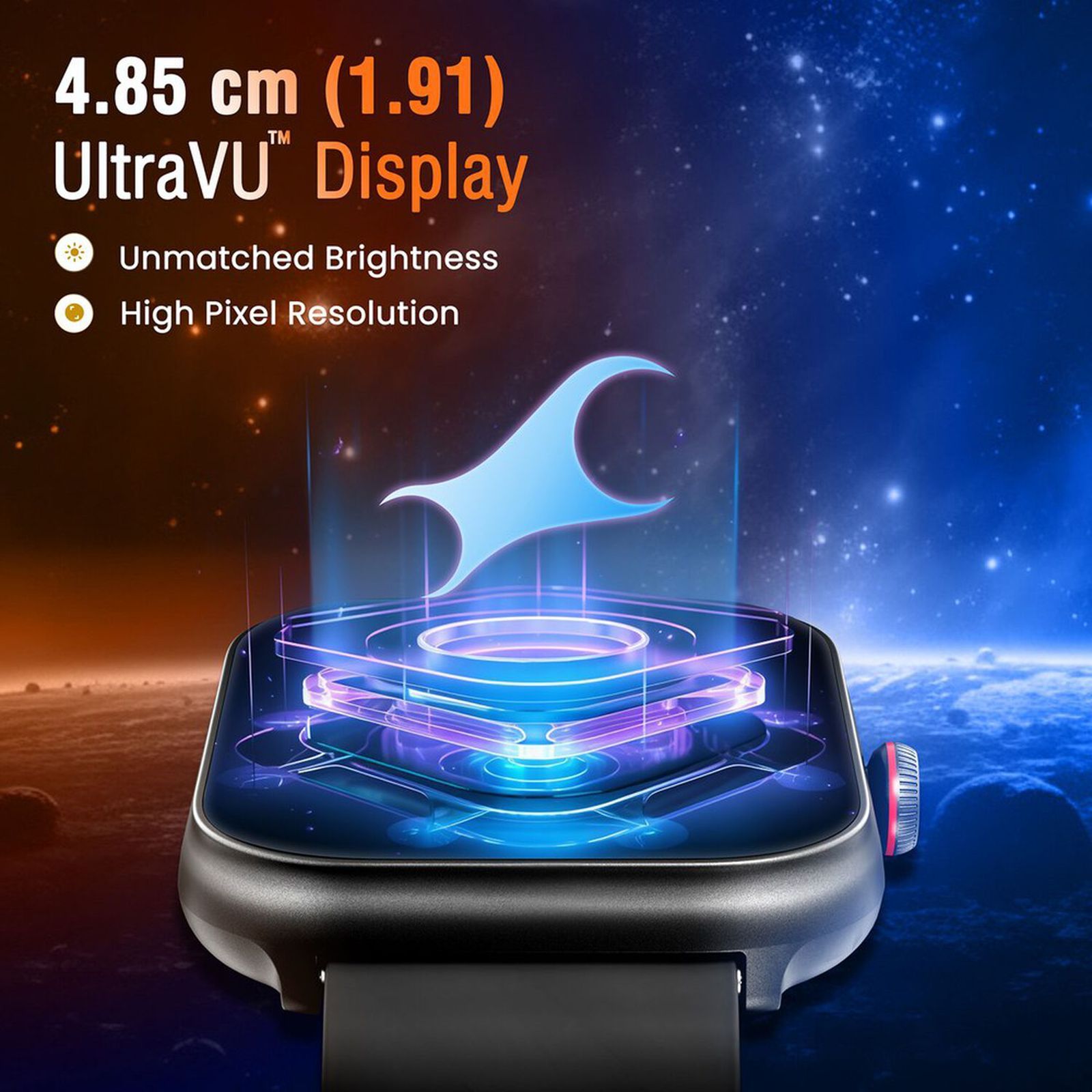 fastrack Kruz Plus Smartwatch with Functional Crown (48.5mm Super HD Display, Blue Strap)_6