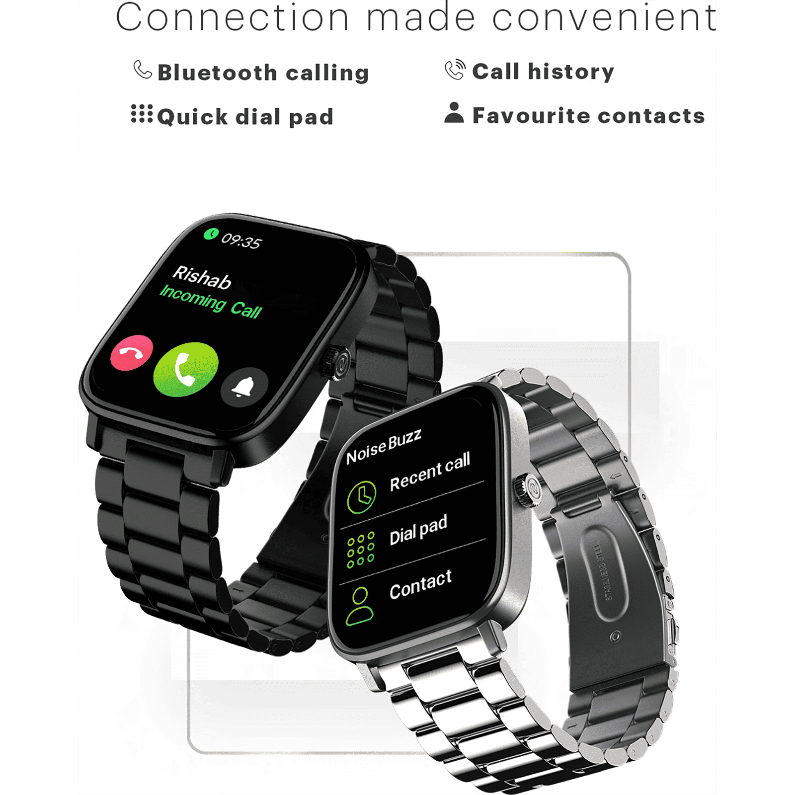 noise ColorFit Pulse 2 Pro Elite Smartwatch with Bluetooth Calling (45.7mm LCD Display, IP67 Water Resistance, Black Strap)_3