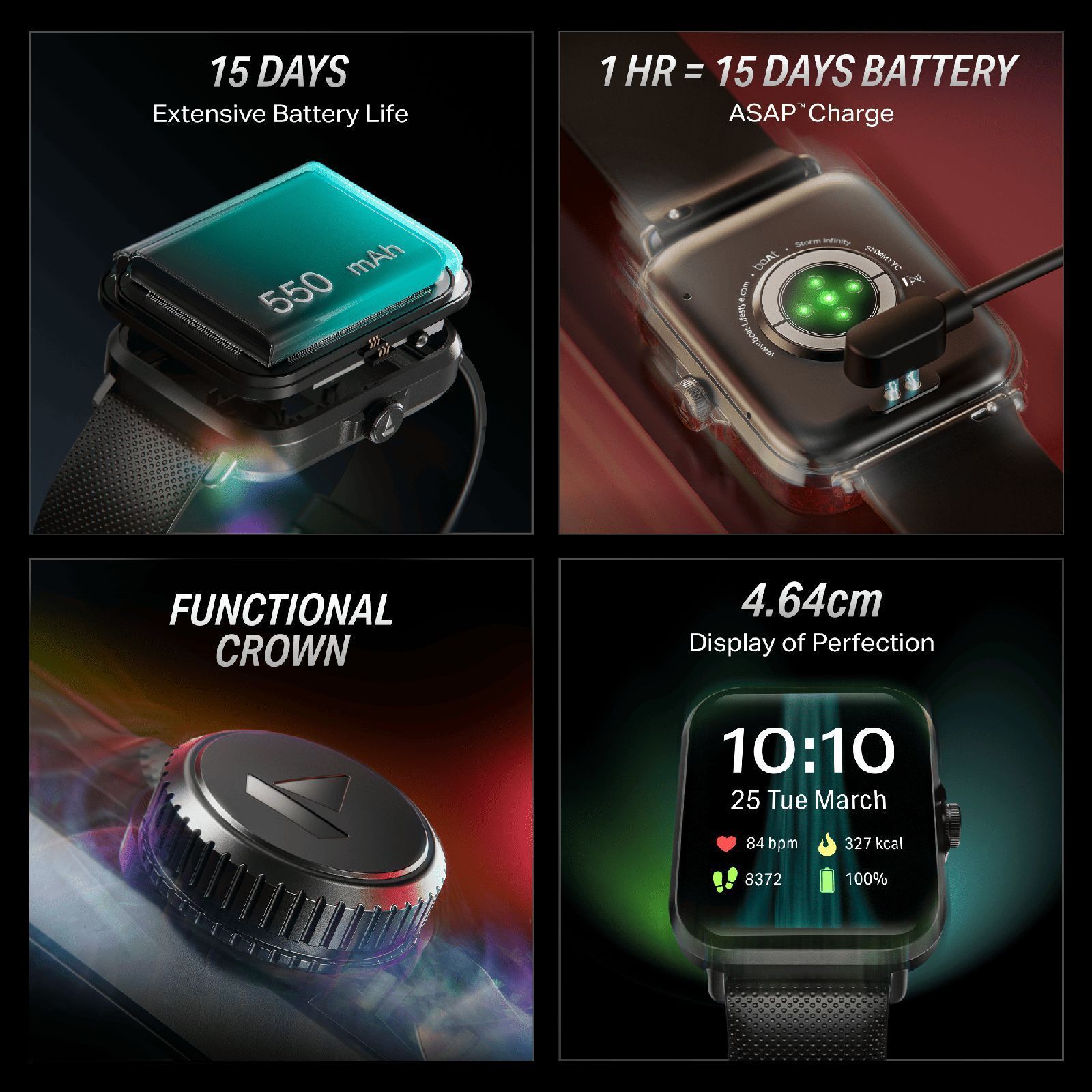 boAt Storm Infinity Smartwatch with Bluetooth Calling (46.48mm HD Display, IP68 Dust, Sweat and Splash Proof, Active Black) boAt Storm Infinity Smartwatch with Bluetooth Calling (46.48mm HD Display, IP68 Dust, Sweat and Splash Proof, Active Black)_17