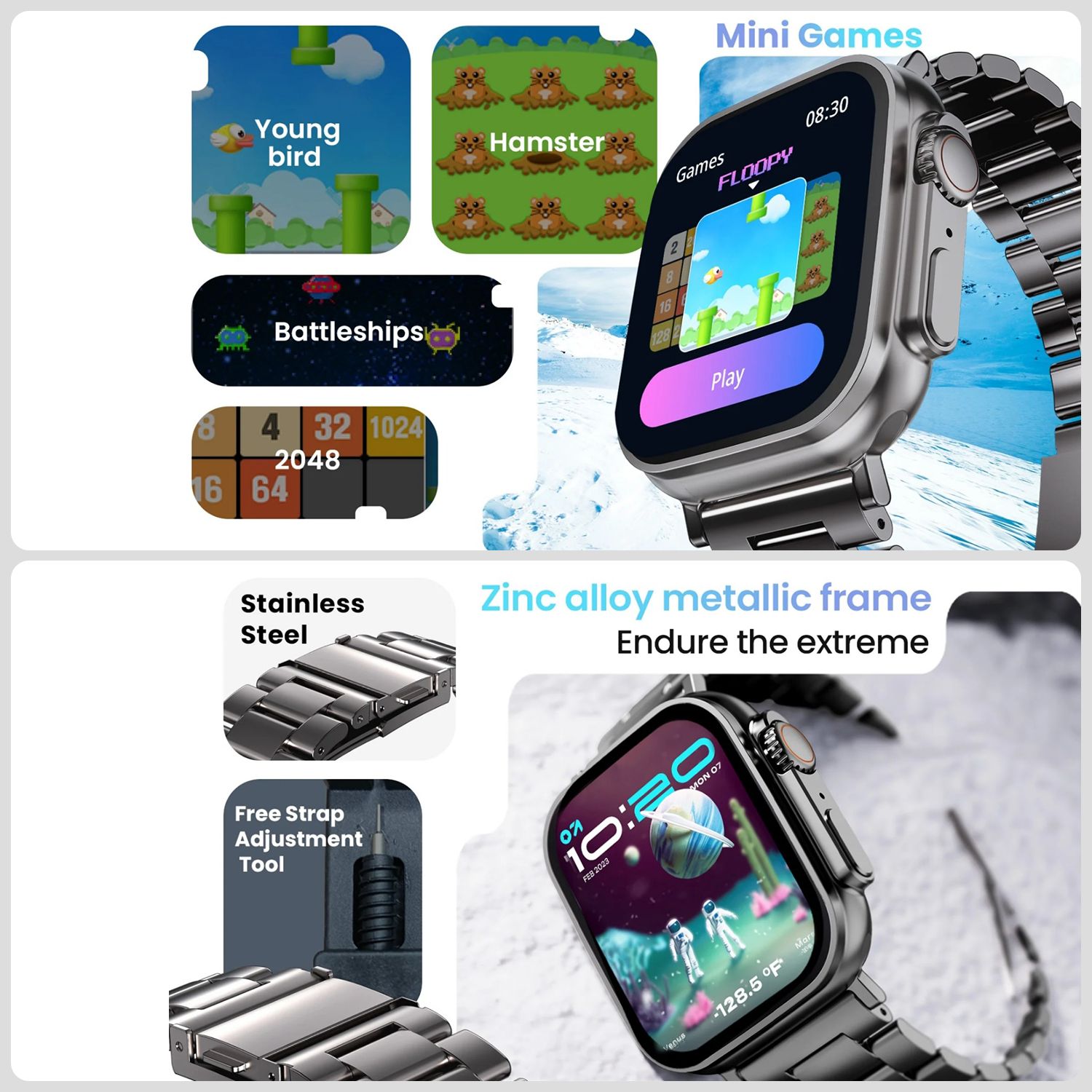 GOBOULT Crown Bluetooth Calling Android OS Smartwatch (49.5mm HD Display, Working Crown, Black Strap)_10