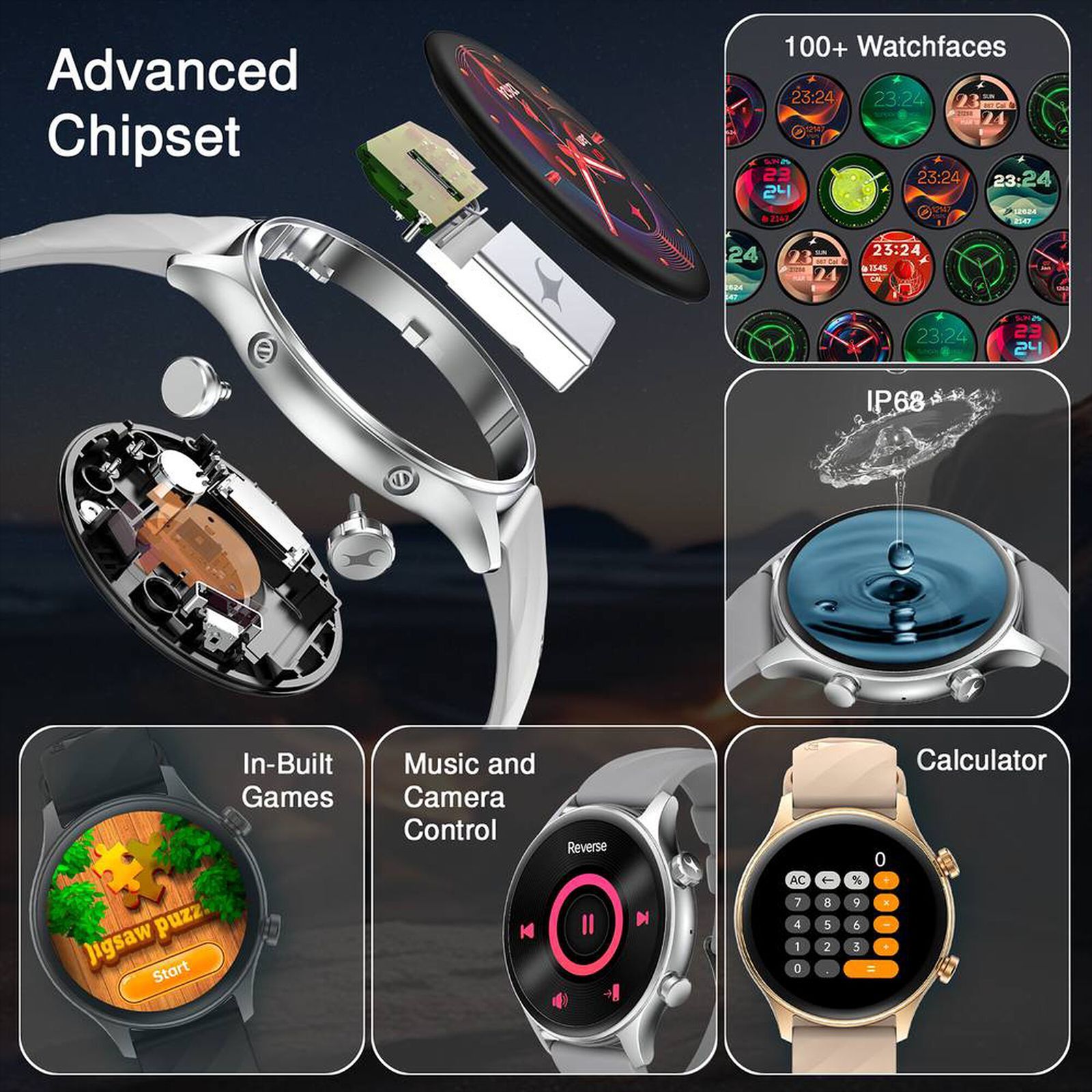 fastrack Optimus 2 Pro Smartwatch with Bluetooth Calling (36.3mm AMOLED Display, IP68 Water Resistant, Grey Strap)_8