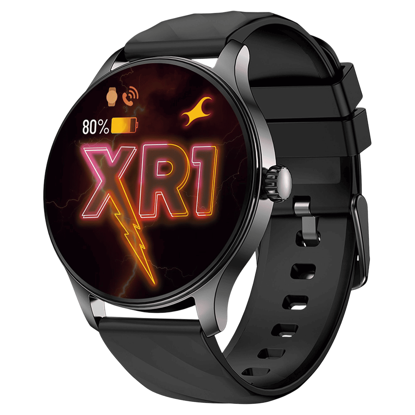 fastrack Revoltt XR1 Smartwatch with Bluetooth Calling (35mm UltraVU HD Display, IP68 Water Resistant, Black Strap)_1