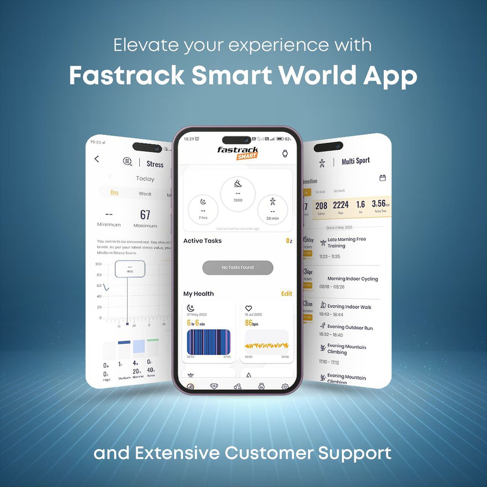 fastrack Revoltt XR1 Smartwatch with Bluetooth Calling (35mm UltraVU HD Display, IP68 Water Resistant, Blue Strap)_9