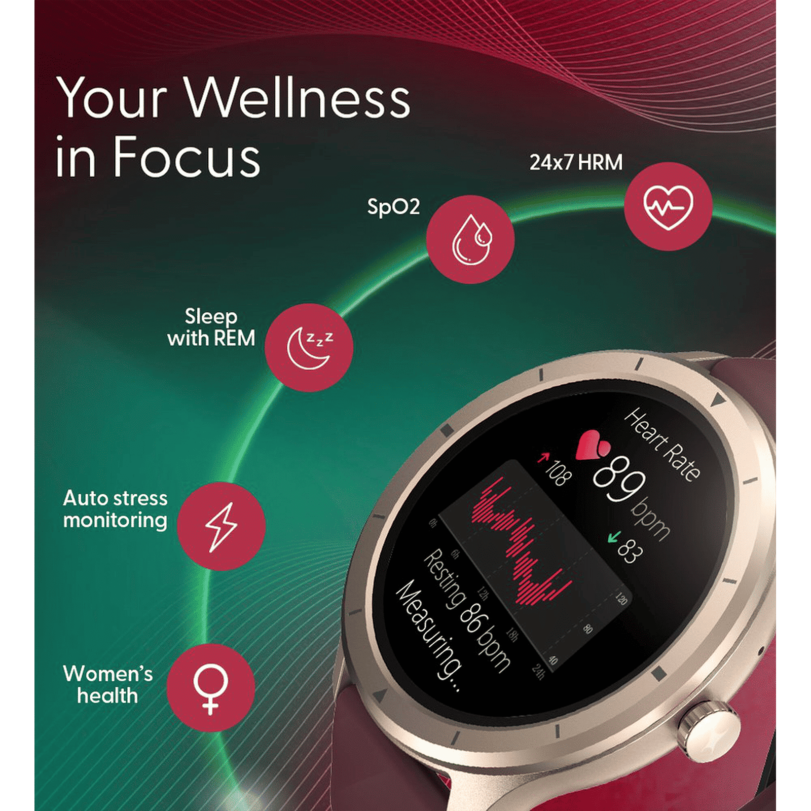 fastrack Revoltt FR2 Smartwatch with Bluetooth Calling (35mm UltraVU TFT Display, IP68 Water Resistant, Beige Strap)_6