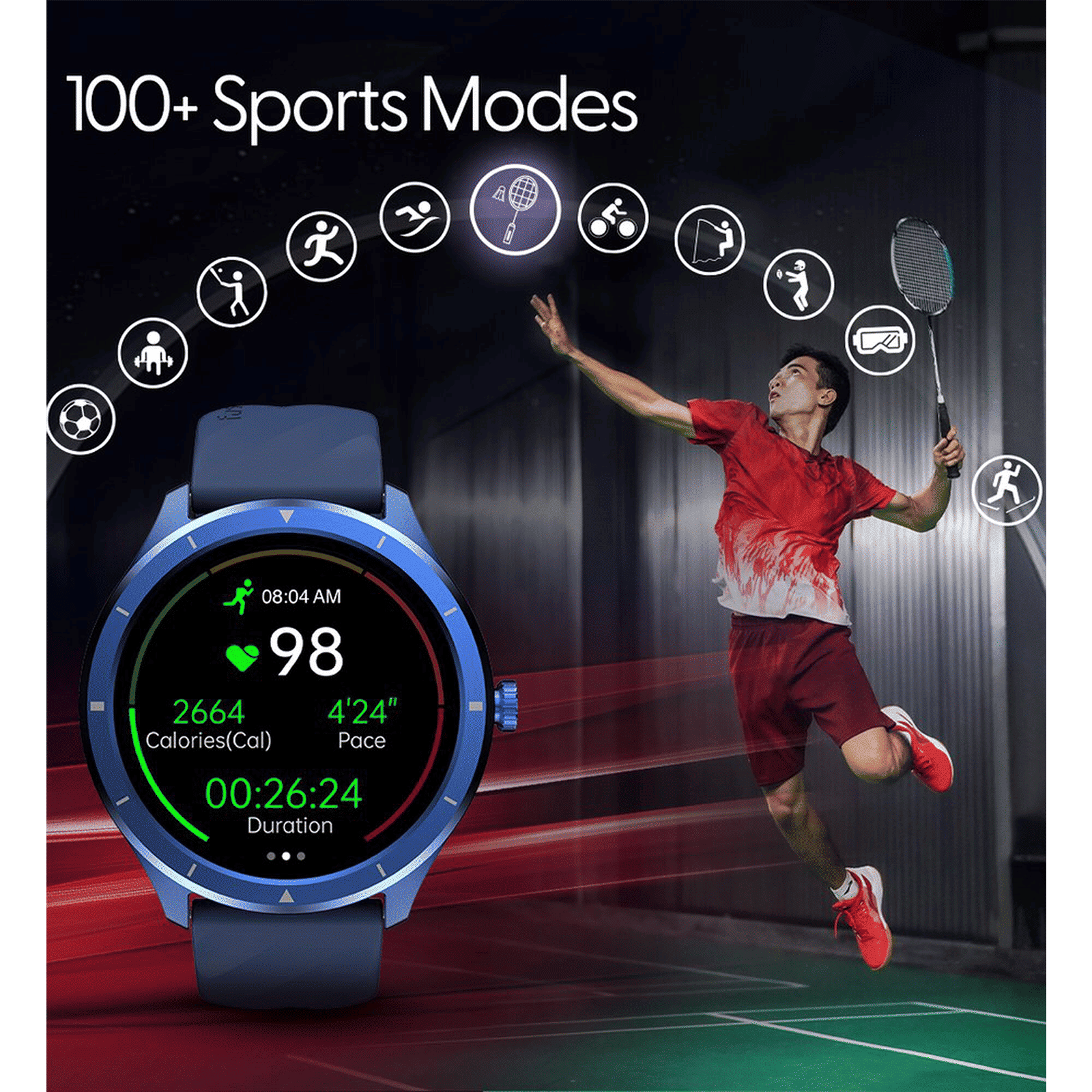 fastrack Revoltt FR2 Smartwatch with Bluetooth Calling (35mm UltraVU TFT Display, IP68 Water Resistant, Beige Strap)_7