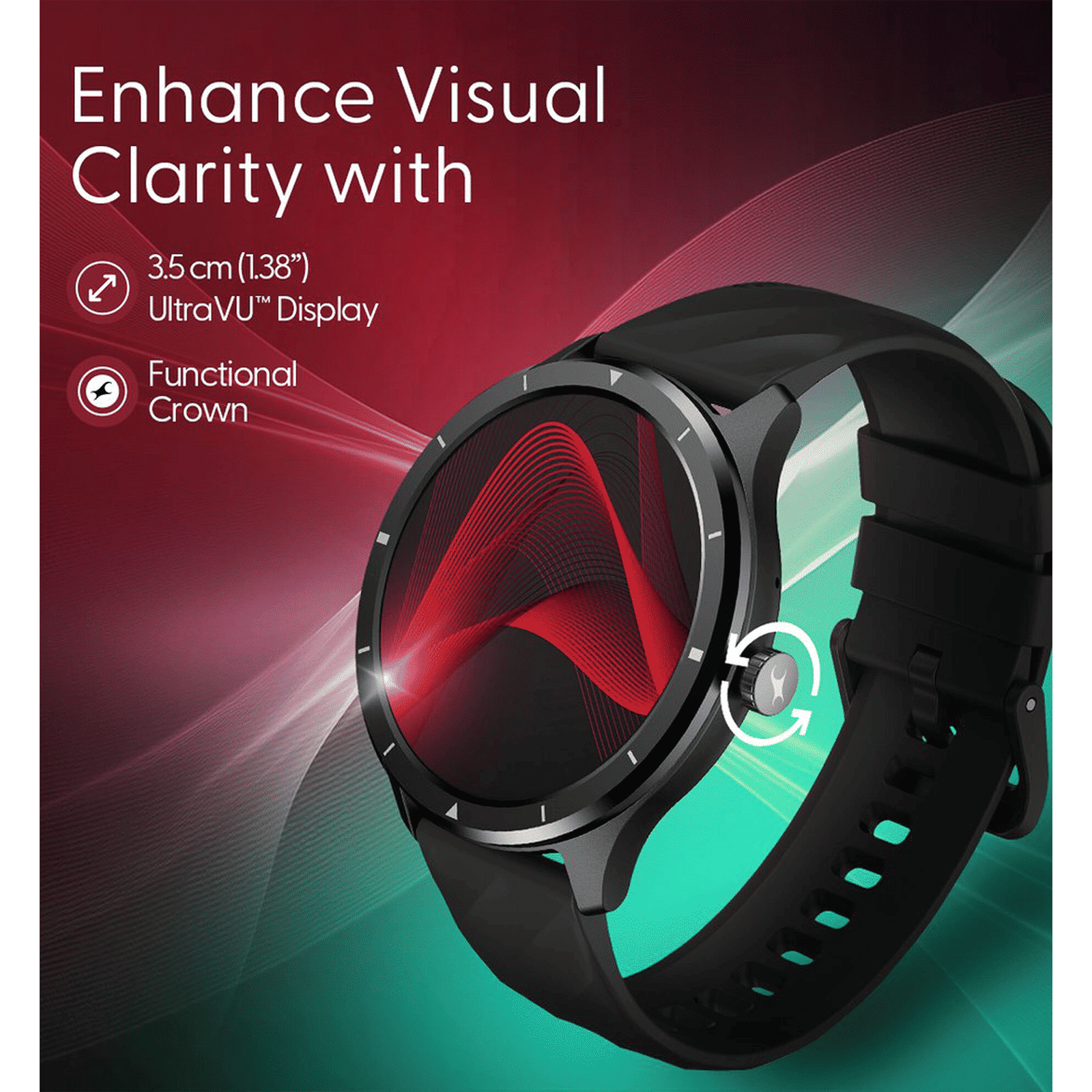 fastrack Revoltt FR2 Smartwatch with Bluetooth Calling (35mm UltraVU TFT Display, IP68 Water Resistant, Beige Strap)_4