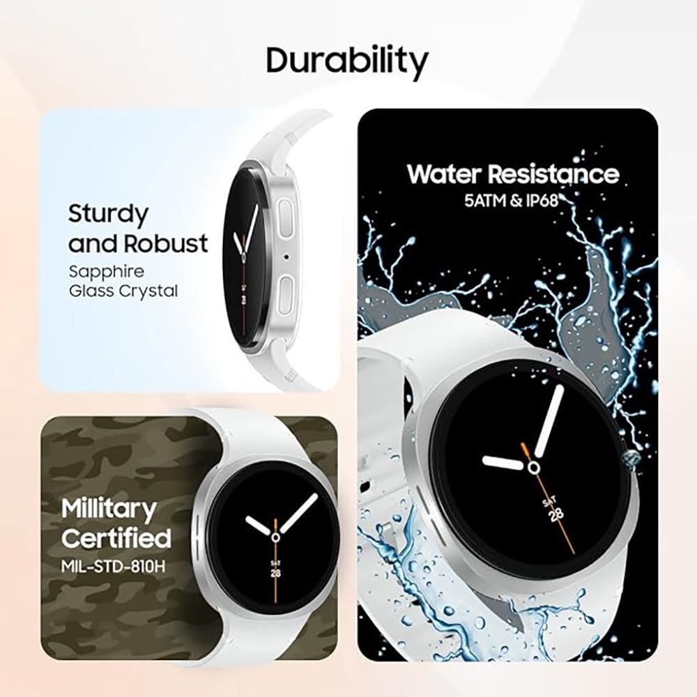 SAMSUNG Galaxy Watch8 Wi-Fi+BT+GPS Wear OS Smartwatch (40mm Super AMOLED Display, 3nm Processor, Fall Detection, Sport Strap)_8