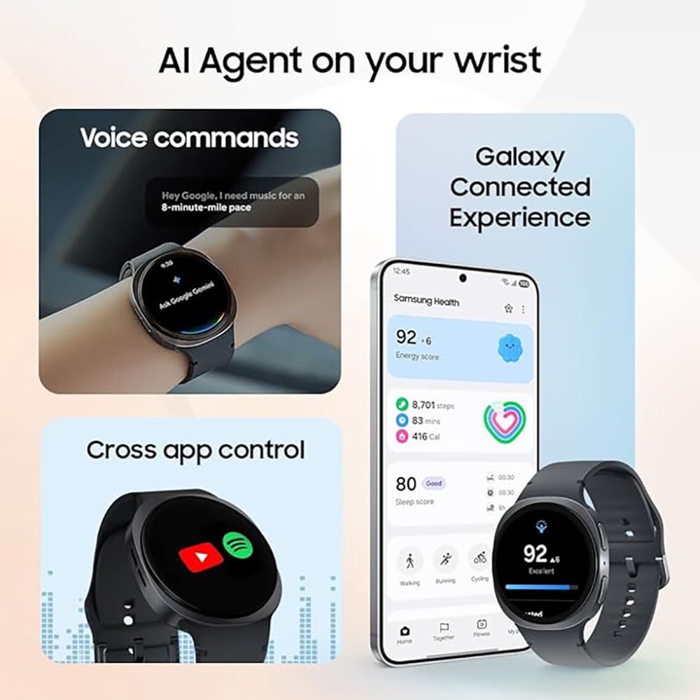 SAMSUNG Galaxy Watch8 Wi-Fi+BT+GPS+LTE Wear OS Smartwatch (40mm Super AMOLED Display, 3nm Processor, Fall Detection, Sport Strap)_9