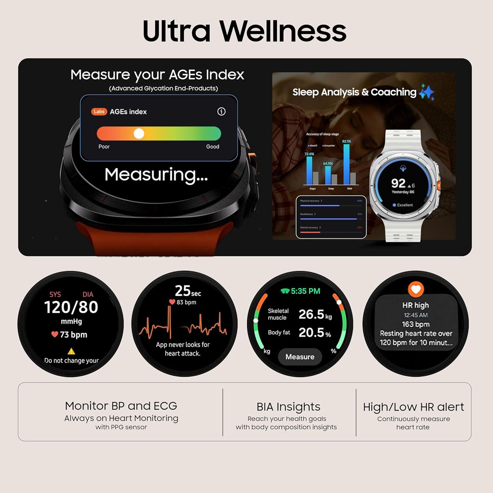SAMSUNG Galaxy Watch Ultra 2025 GPS+BT+Wi-Fi+LTE Wear OS Smartwatch (47mm Super AMOLED Display, 3nm Processor, Fall Detection, Marine Strap)_14