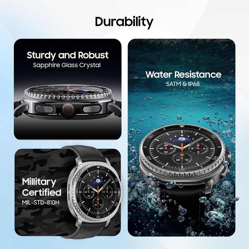 SAMSUNG Galaxy Watch8 Classic GPS+Wi-Fi+BT+LTE Wear OS Smartwatch (4.6 cm Super AMOLED Display, 3 nm Processor, Fall Detection, Hybrid Strap)_9
