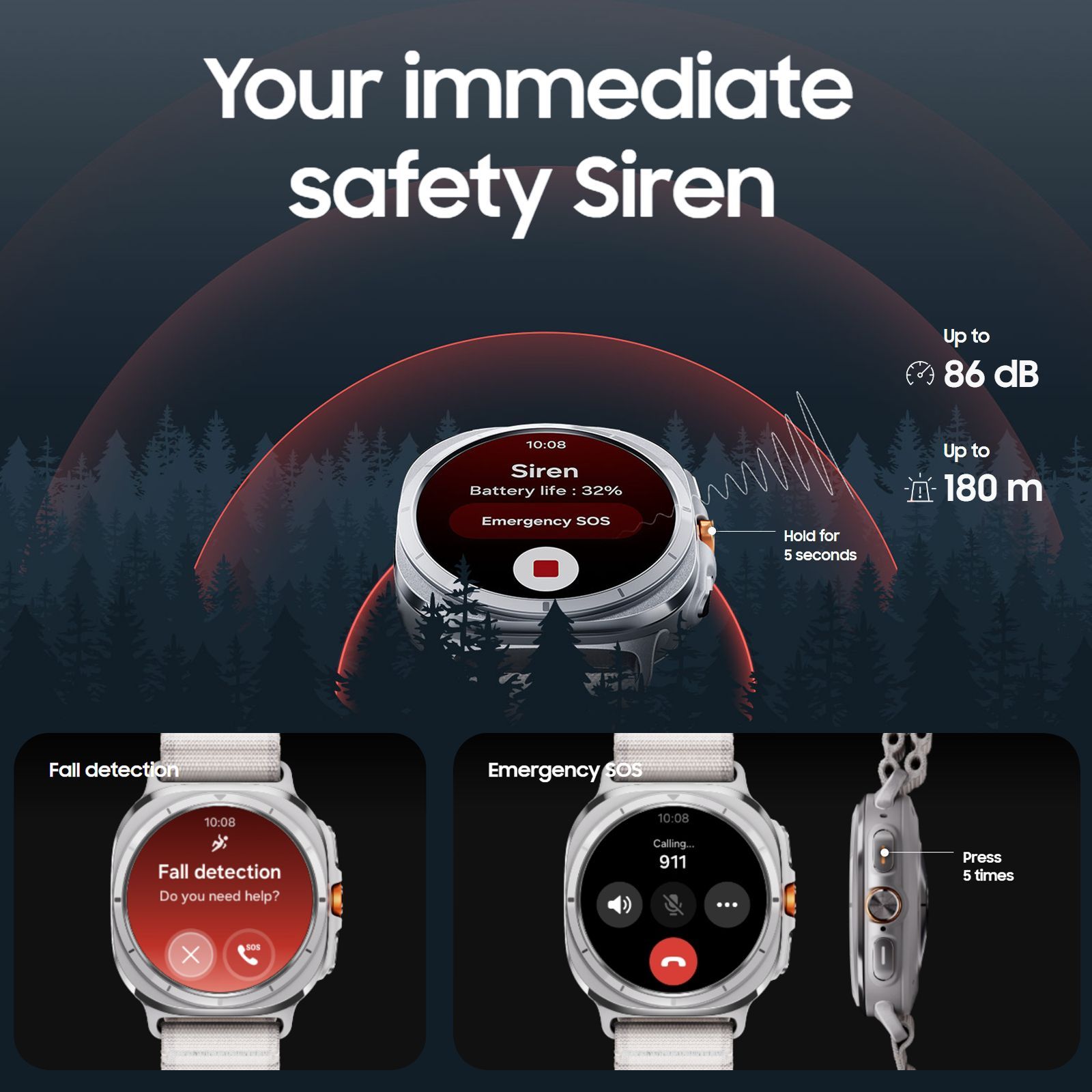 SAMSUNG Galaxy Watch Ultra 2025 GPS+BT+Wi-Fi+LTE Wear OS Smartwatch (47mm Super AMOLED Display, 3nm Processor, Fall Detection, Marine Strap) SAMSUNG Galaxy Watch Ultra 2025 GPS+BT+Wi-Fi+LTE Wear OS Smartwatch (47mm Super AMOLED Display, 3nm Processor, Fall Detection, Marine Strap)_10